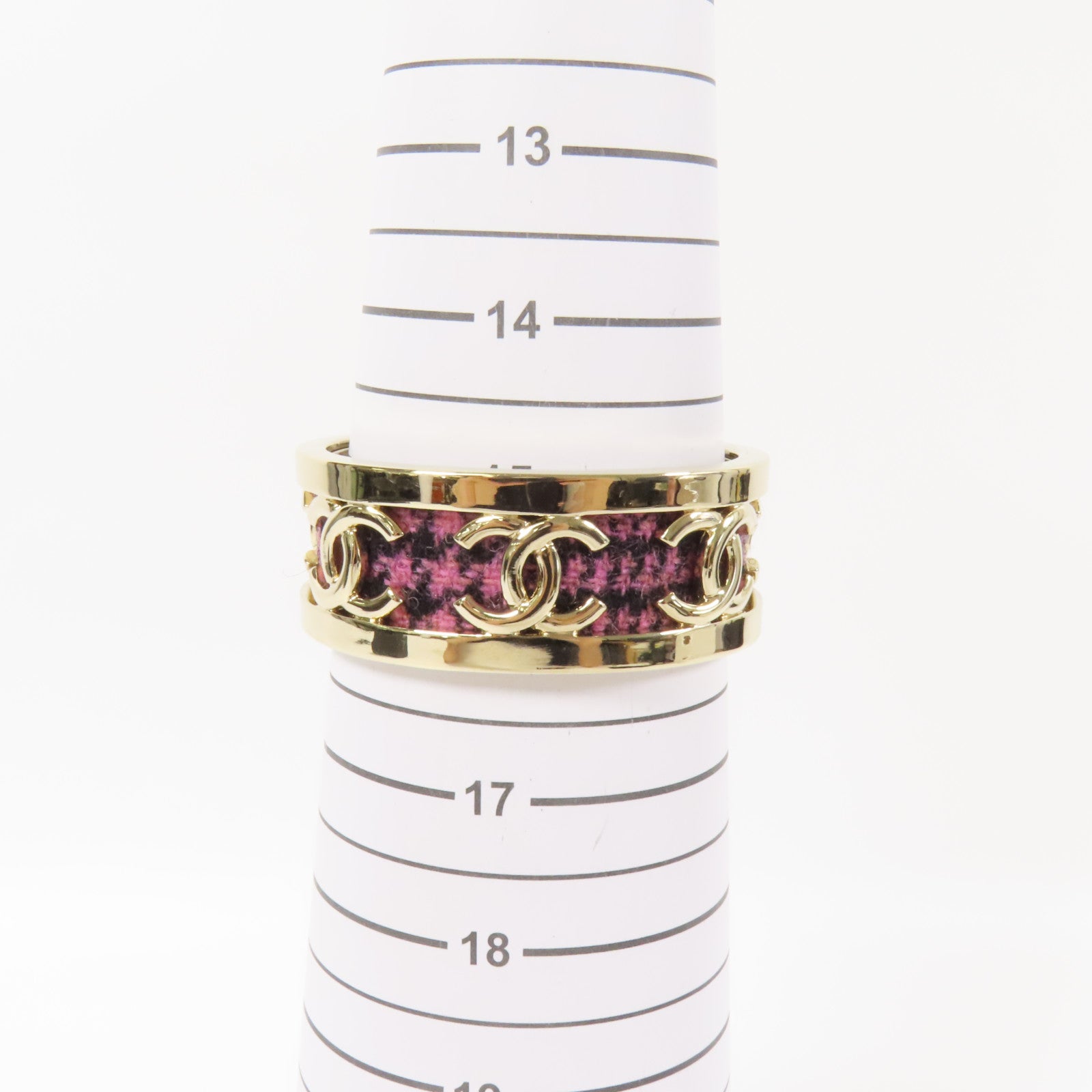 CHANEL 金屬/Tweed CoCo Mark Bangle手鐲