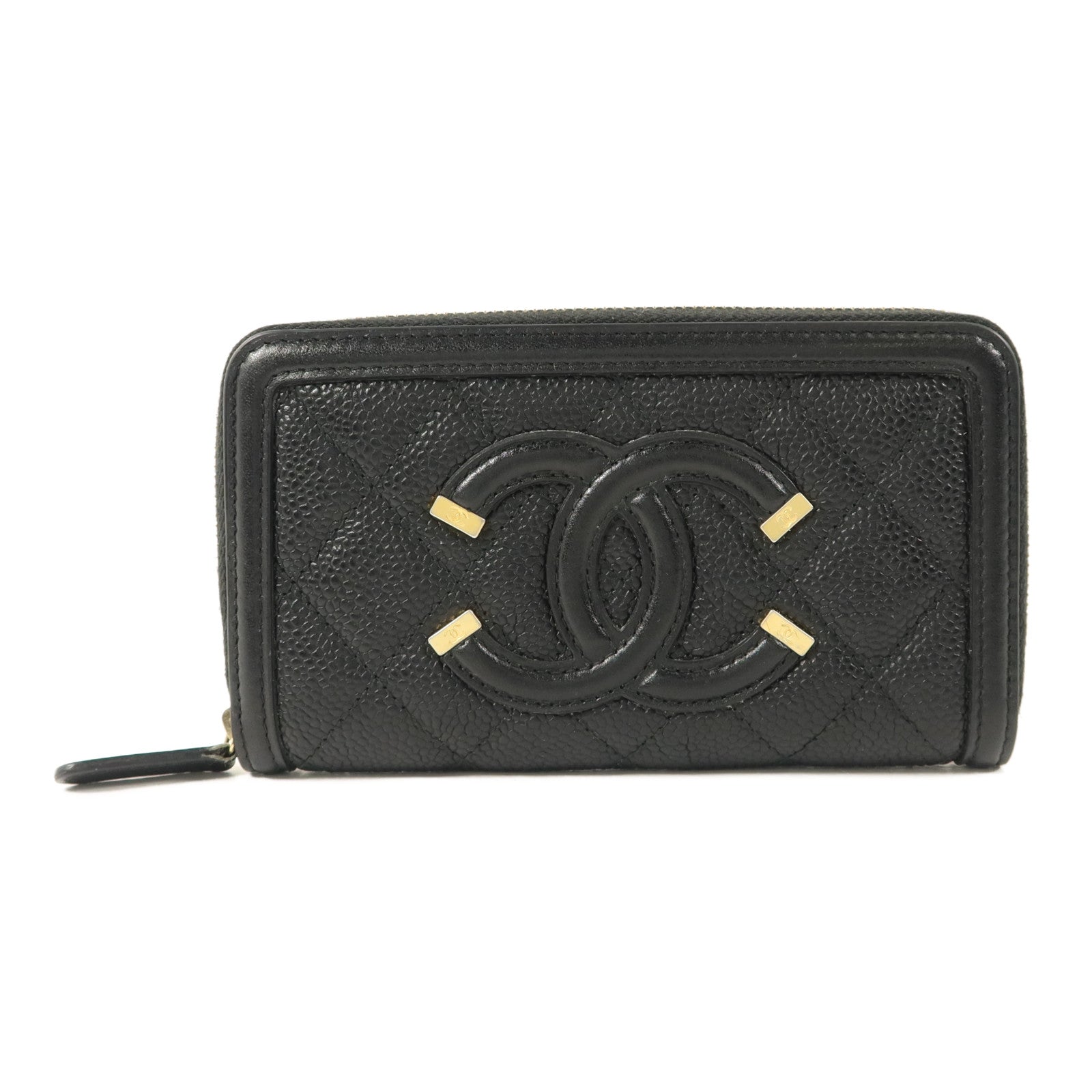 CHANEL 牛皮皮革Medium Zipped Wallet錢包