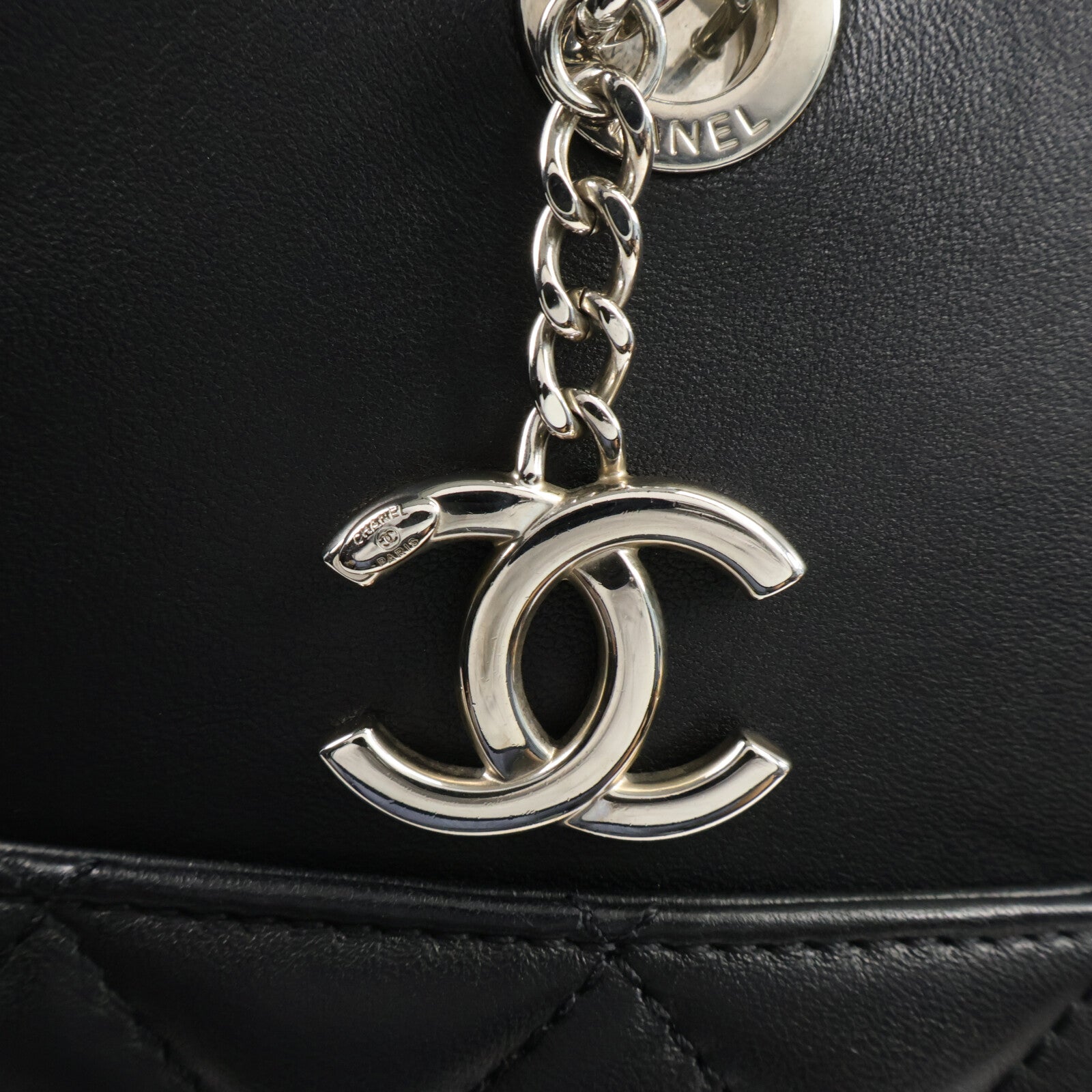 CHANEL 羊皮皮革Tote Bag鏈帶手挽袋