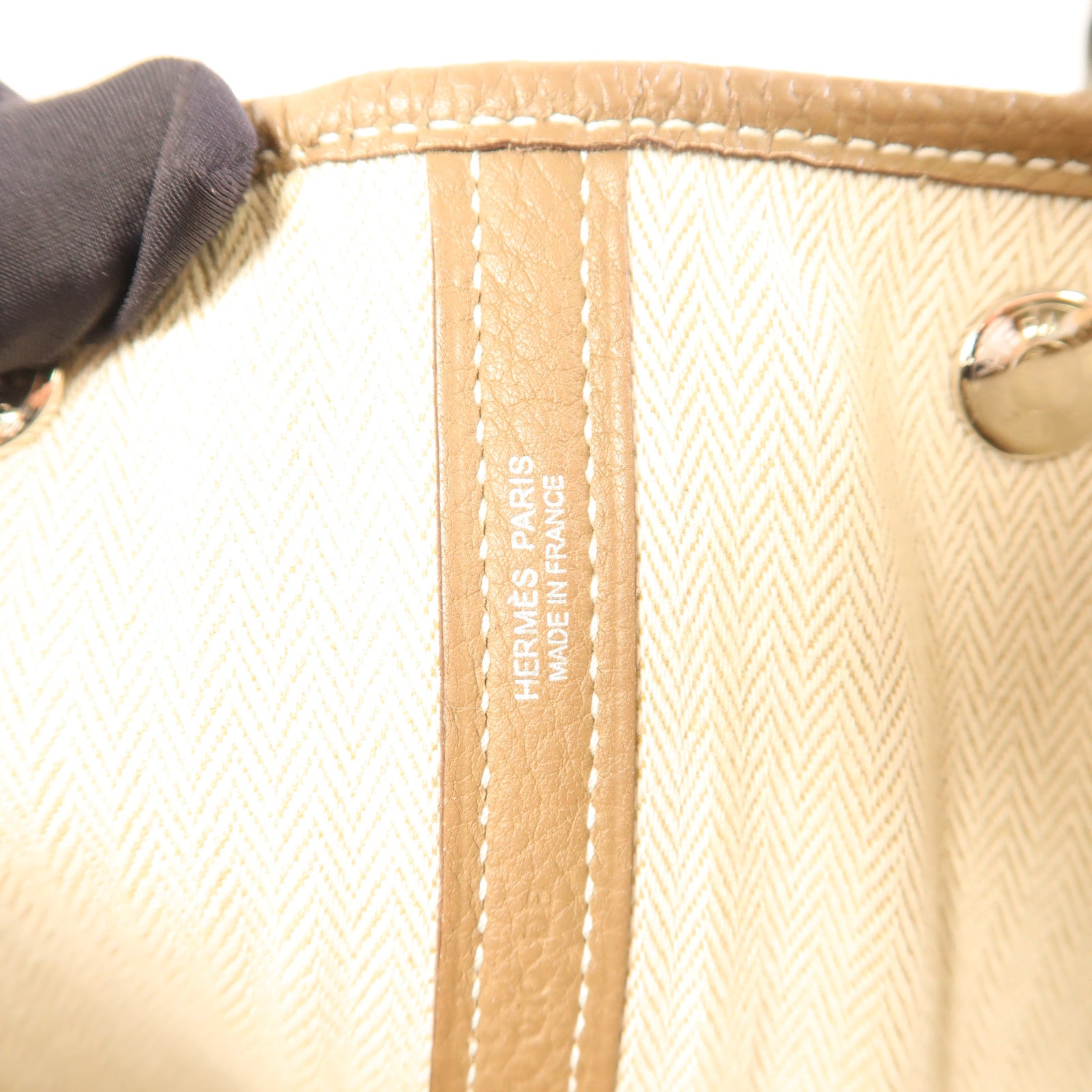 HERMES PHW Garden Party PM Tote Bag Negonda Etoupe