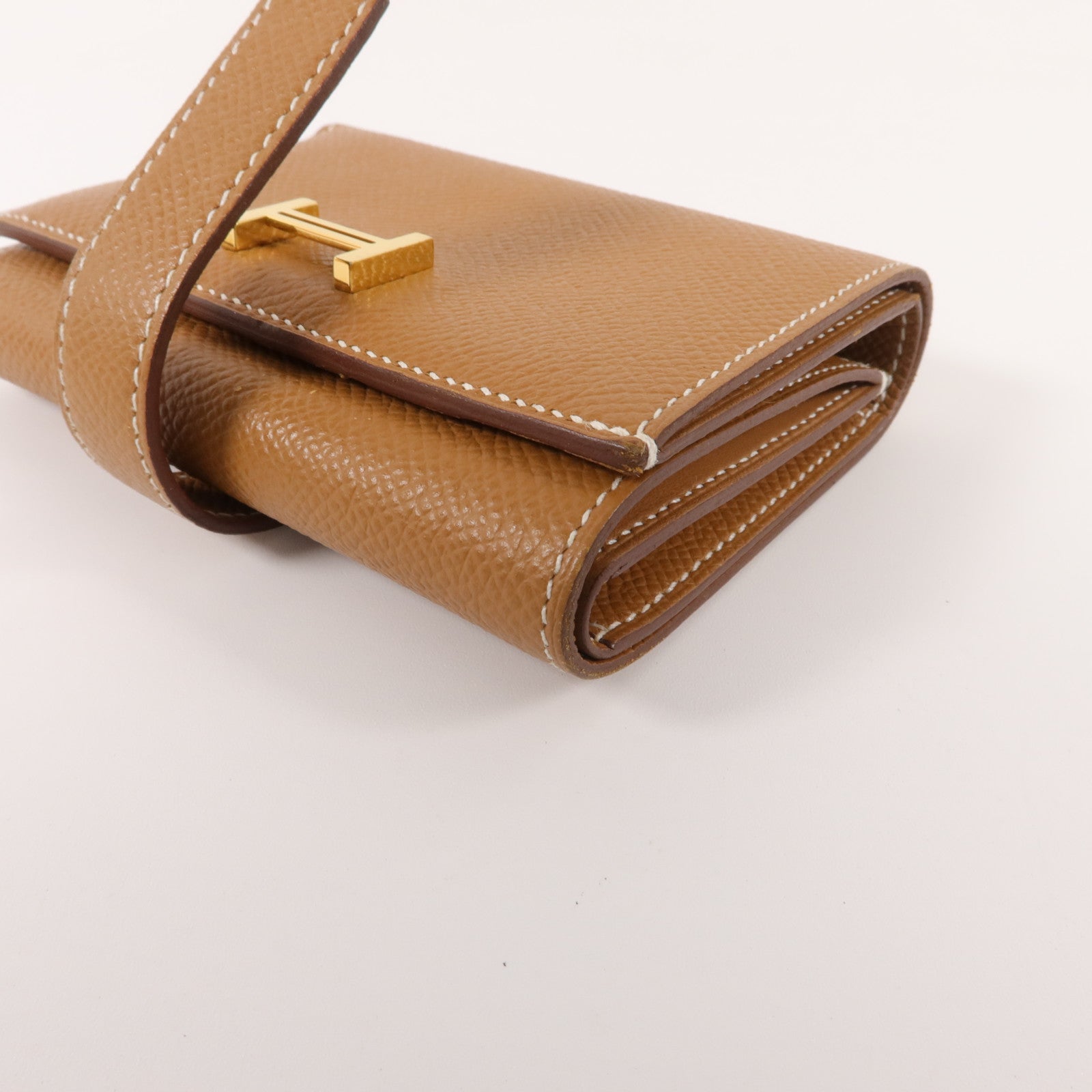 HERMES Epsom皮革Bearn Wallet錢包Gold
