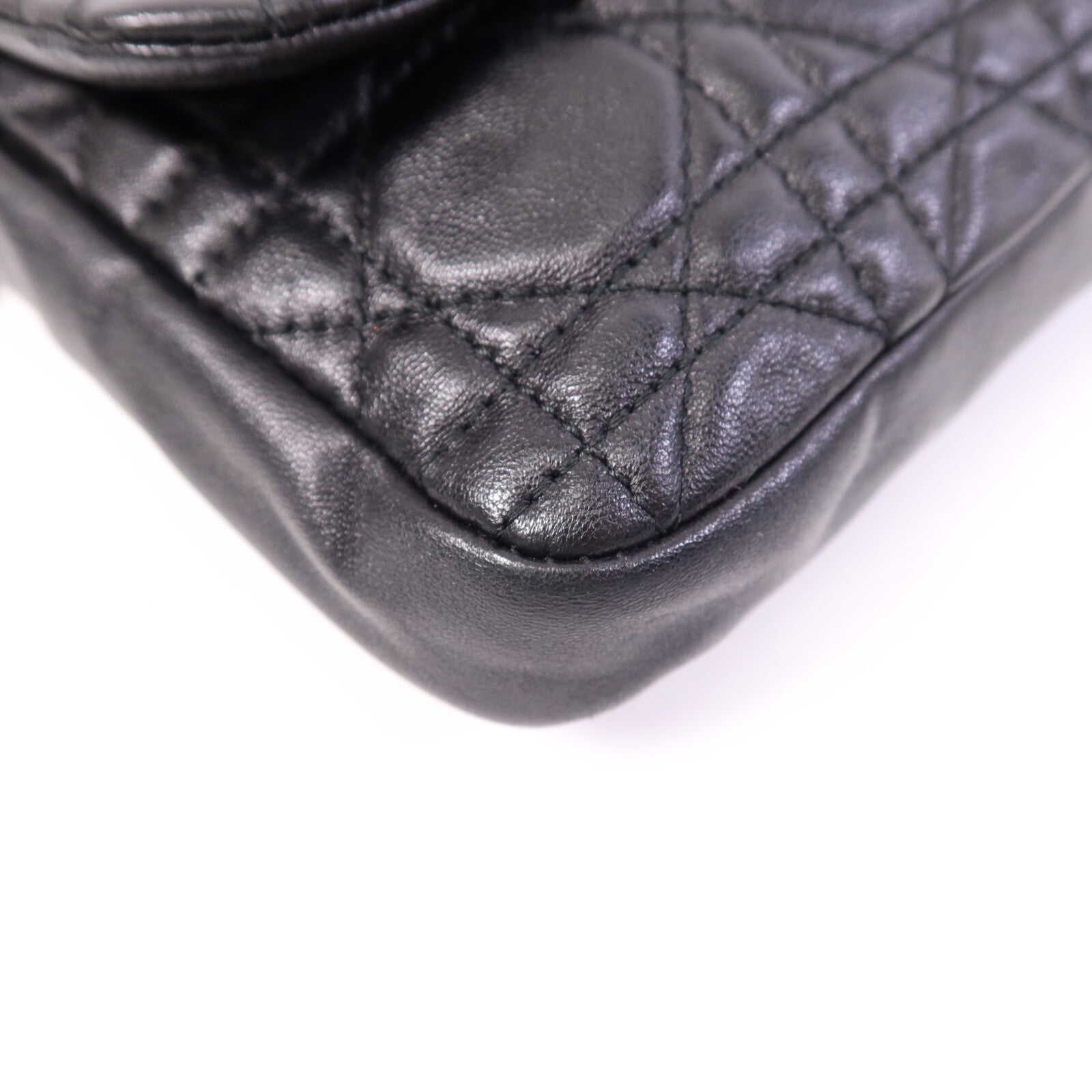 Dior 羊皮皮革Shoulder Bag銀扣鏈帶肩背袋
