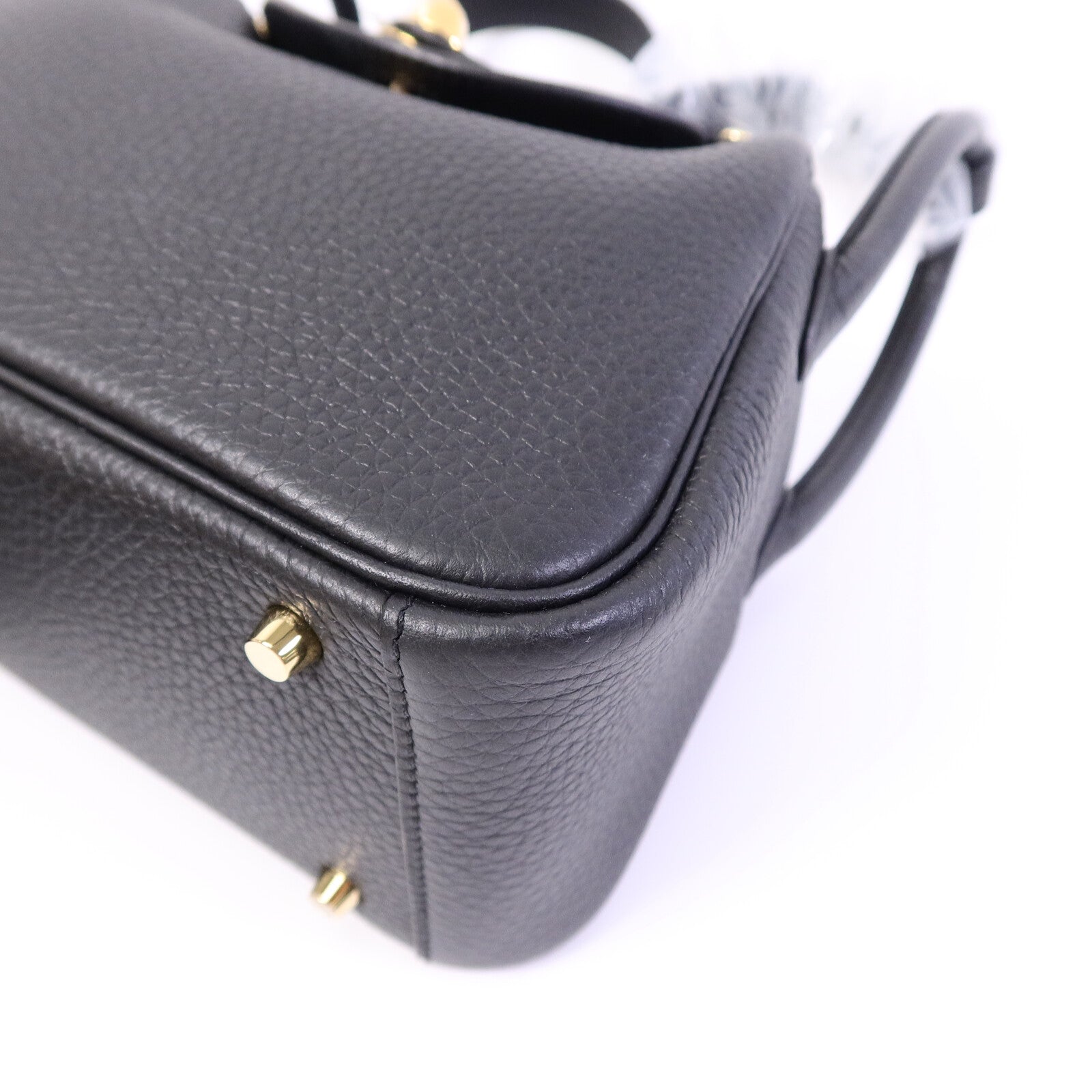 HERMES Clemence皮革Mini LindyII肩背袋