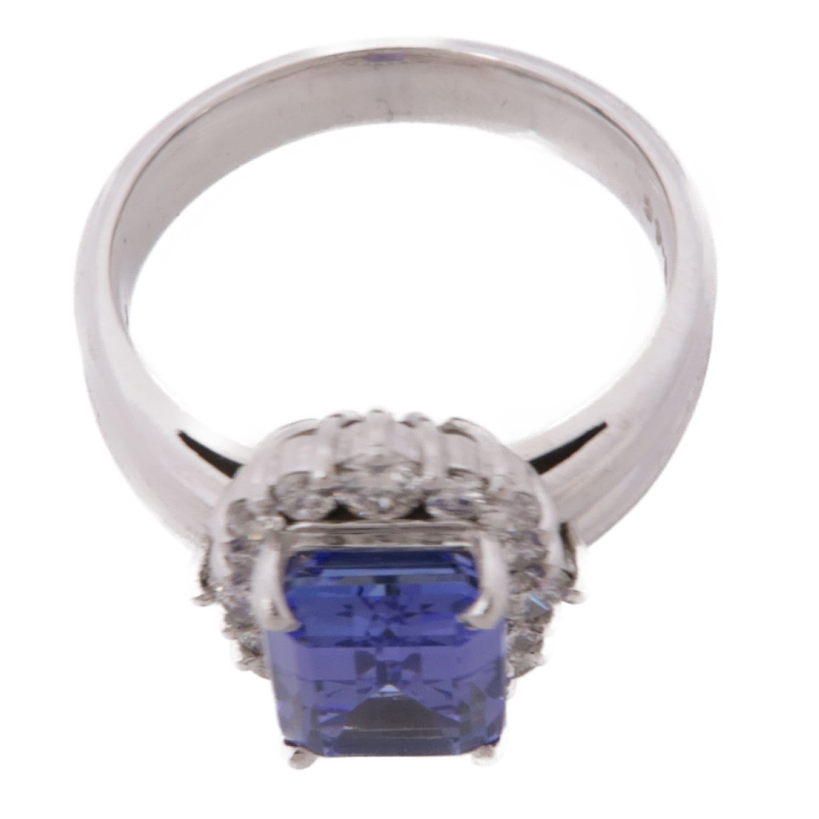 JEWELRY PT900鉑金Tanzanite Diamond Ring坦桑石/鑽石戒指US#7.25