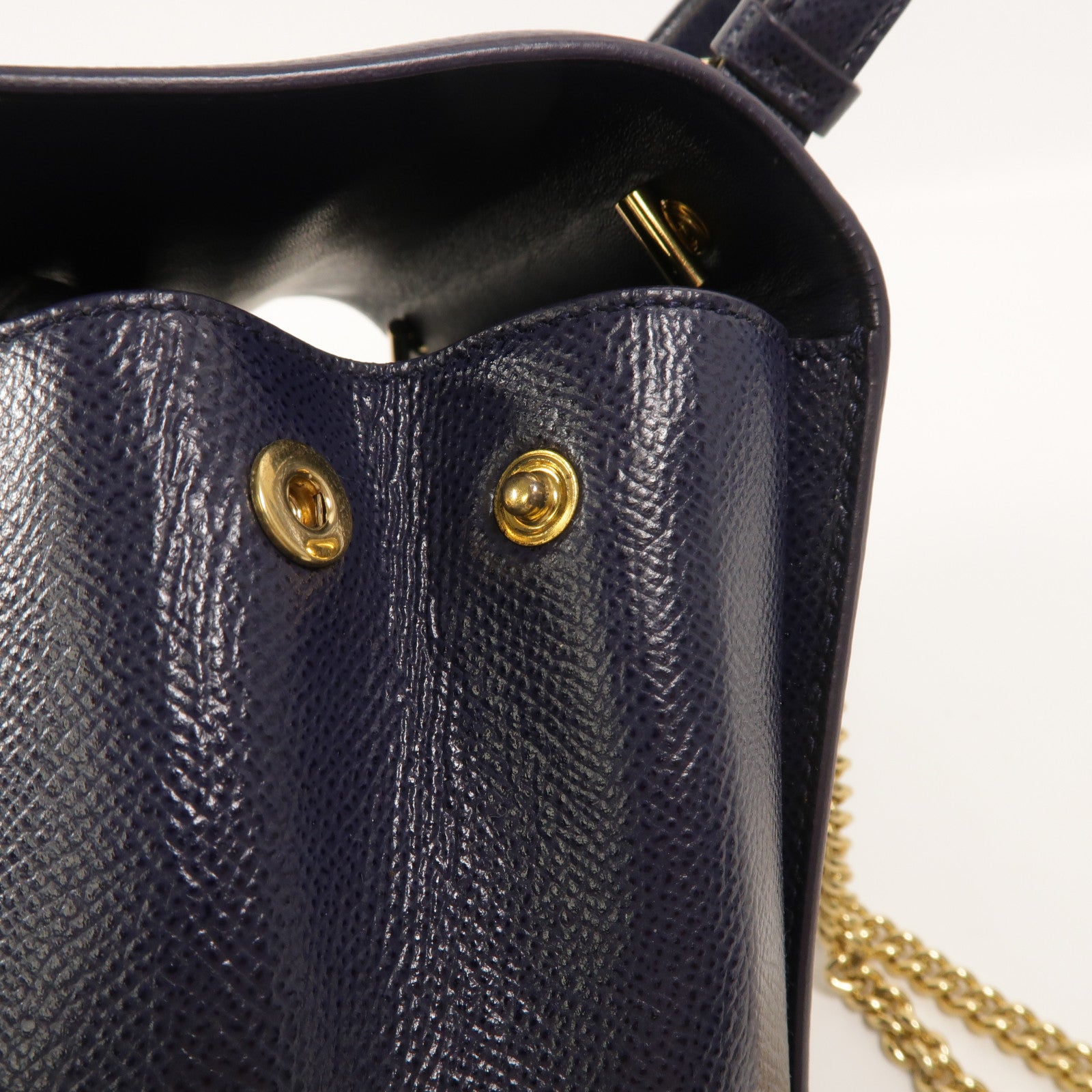 Salvatore Ferragamo 牛皮皮革2 Way Shoulder鏈帶手挽肩背兩用袋