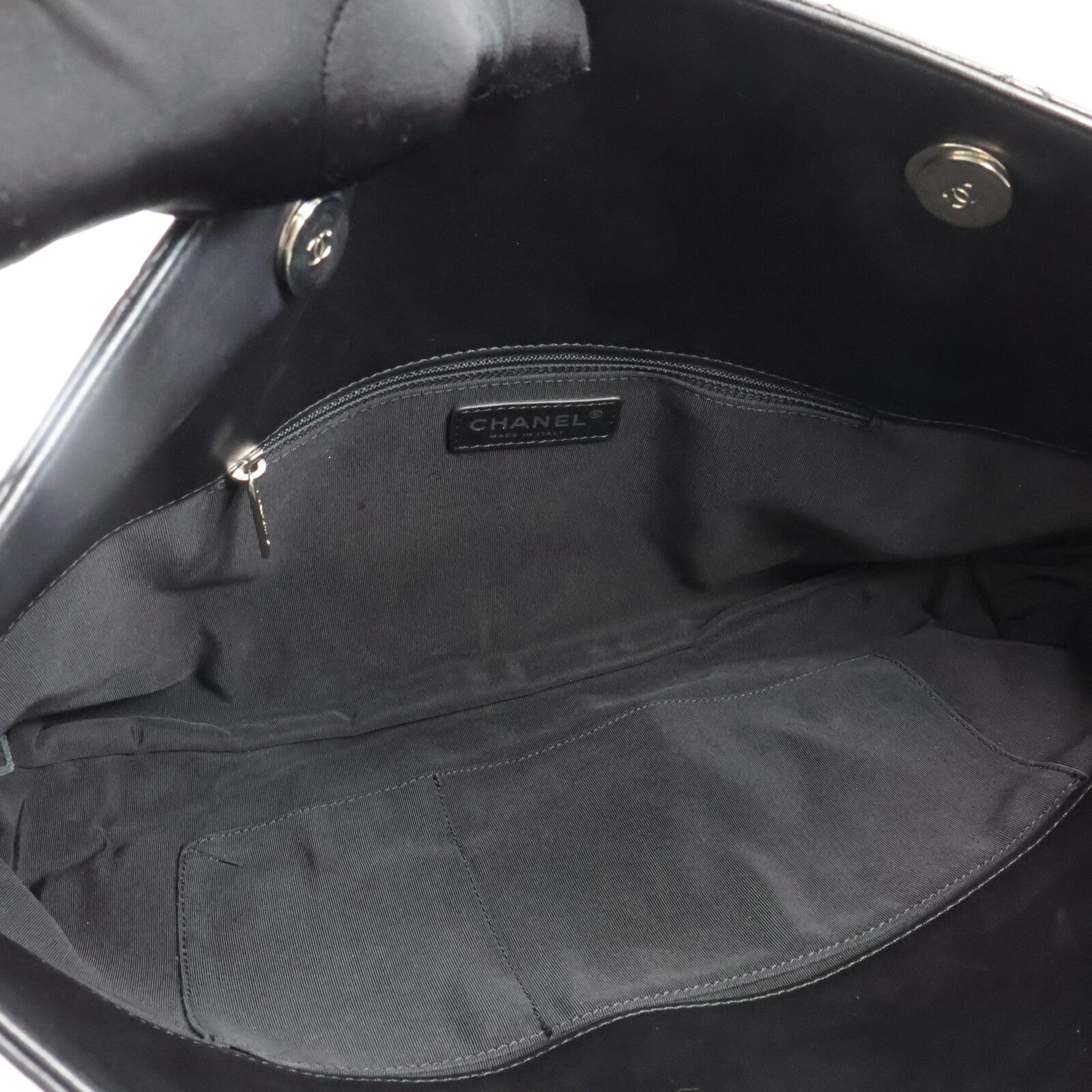 CHANEL 羊皮皮革Tote Bag鏈帶手挽袋