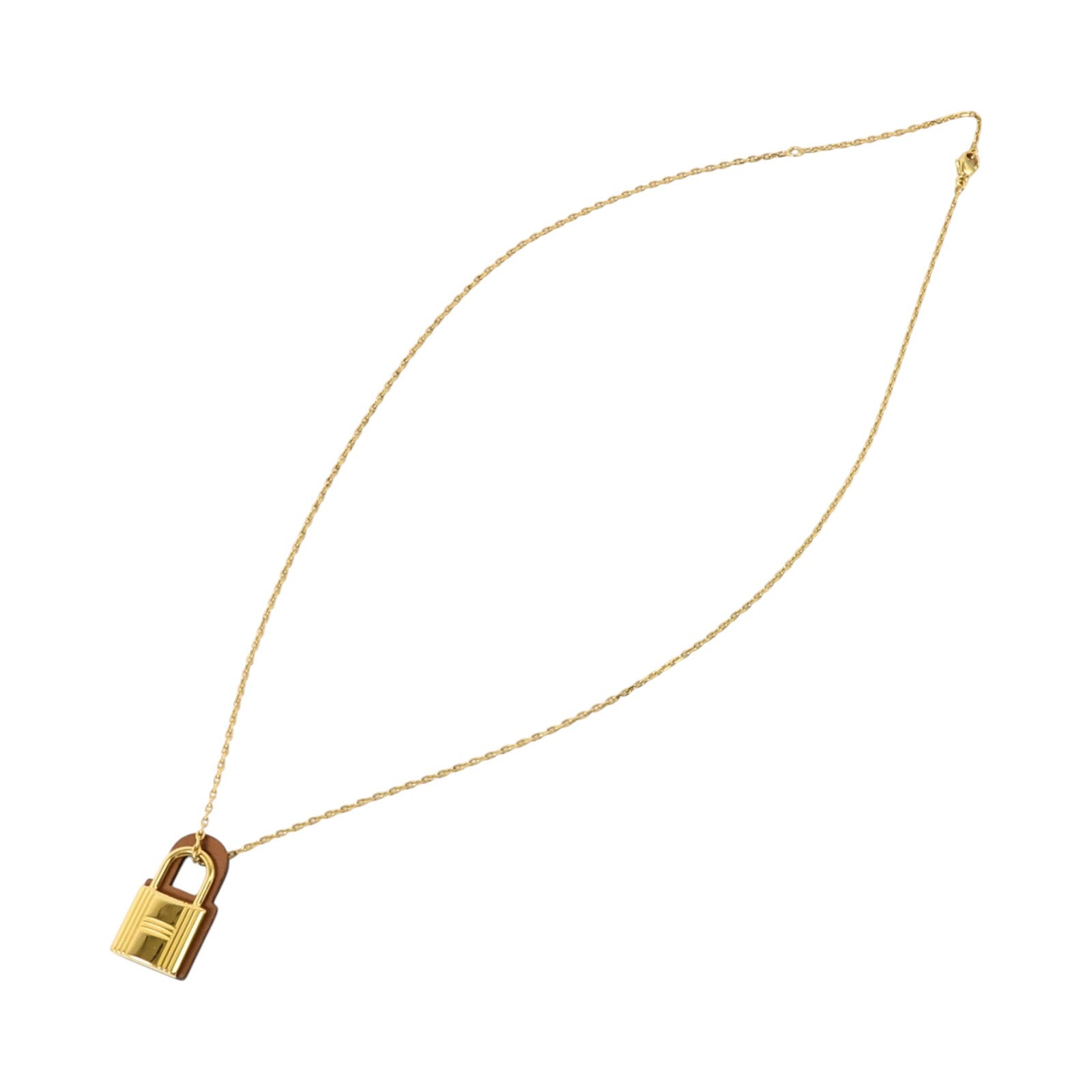 HERMES Swift皮革/金屬O Kelly Pendant Necklace項鏈