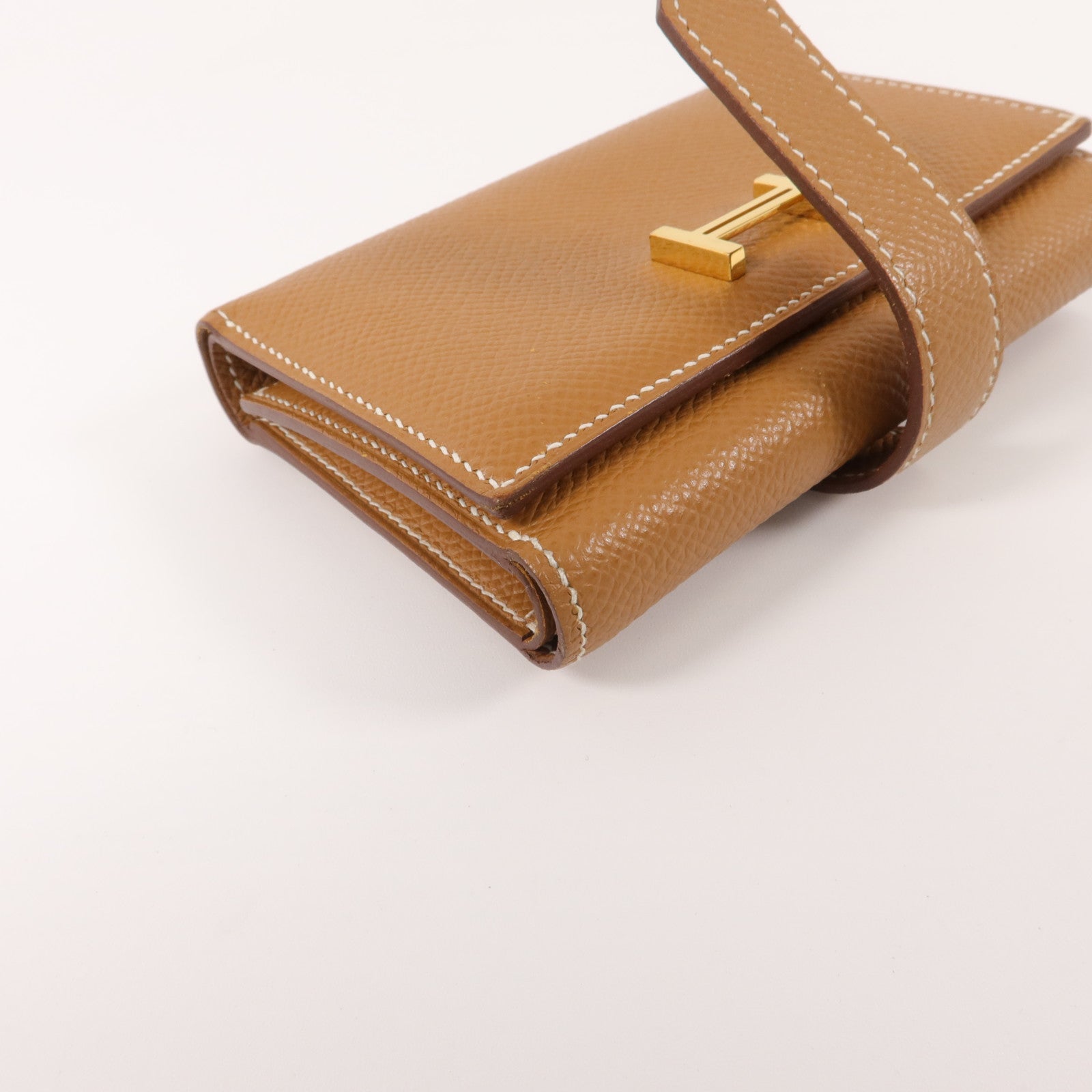 HERMES Epsom皮革Bearn Wallet錢包Gold