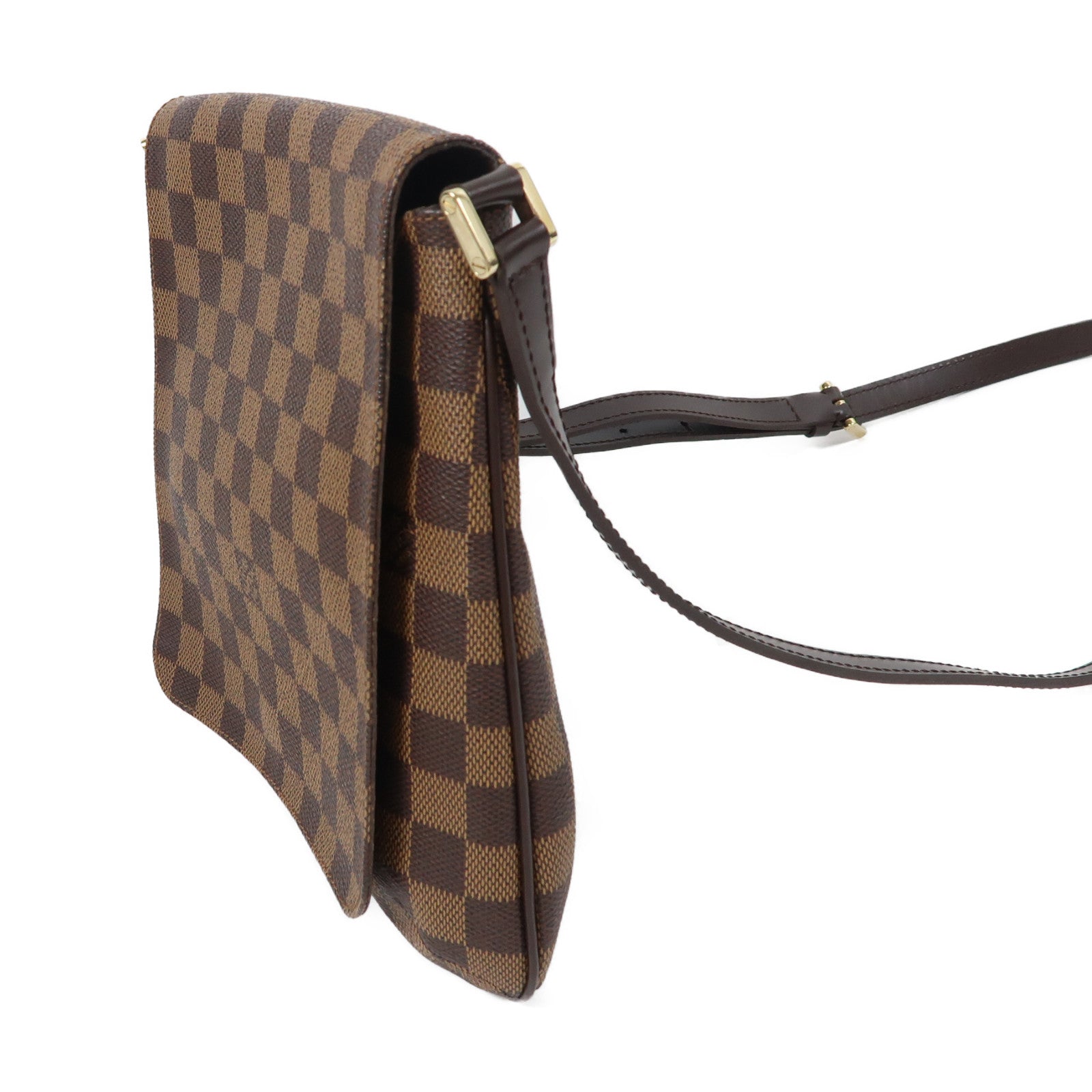 LOUIS VUITTON Damier Musette Salsa金扣肩背袋啡色