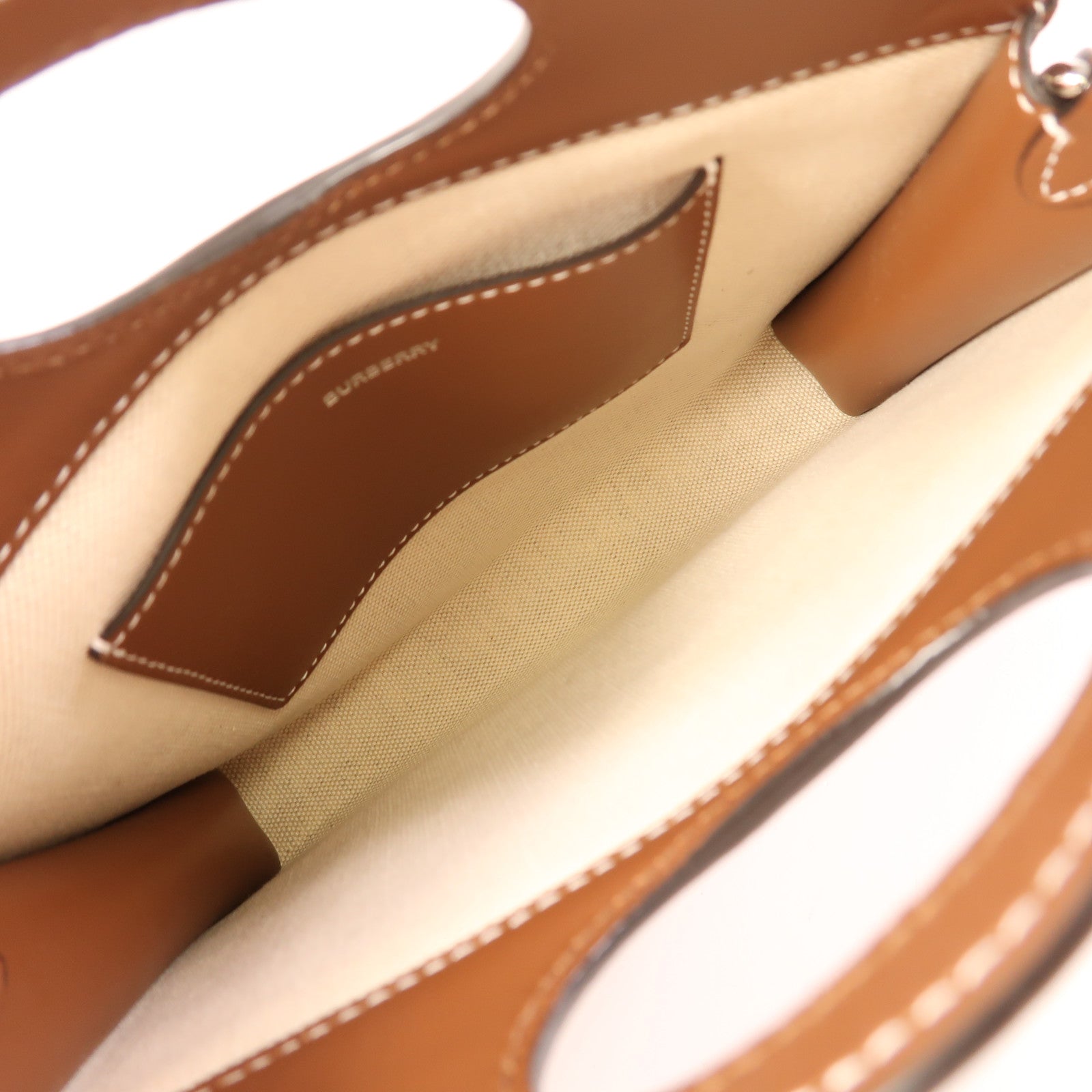 BURBERRY 帆布Shoulder Bag銀扣肩背袋