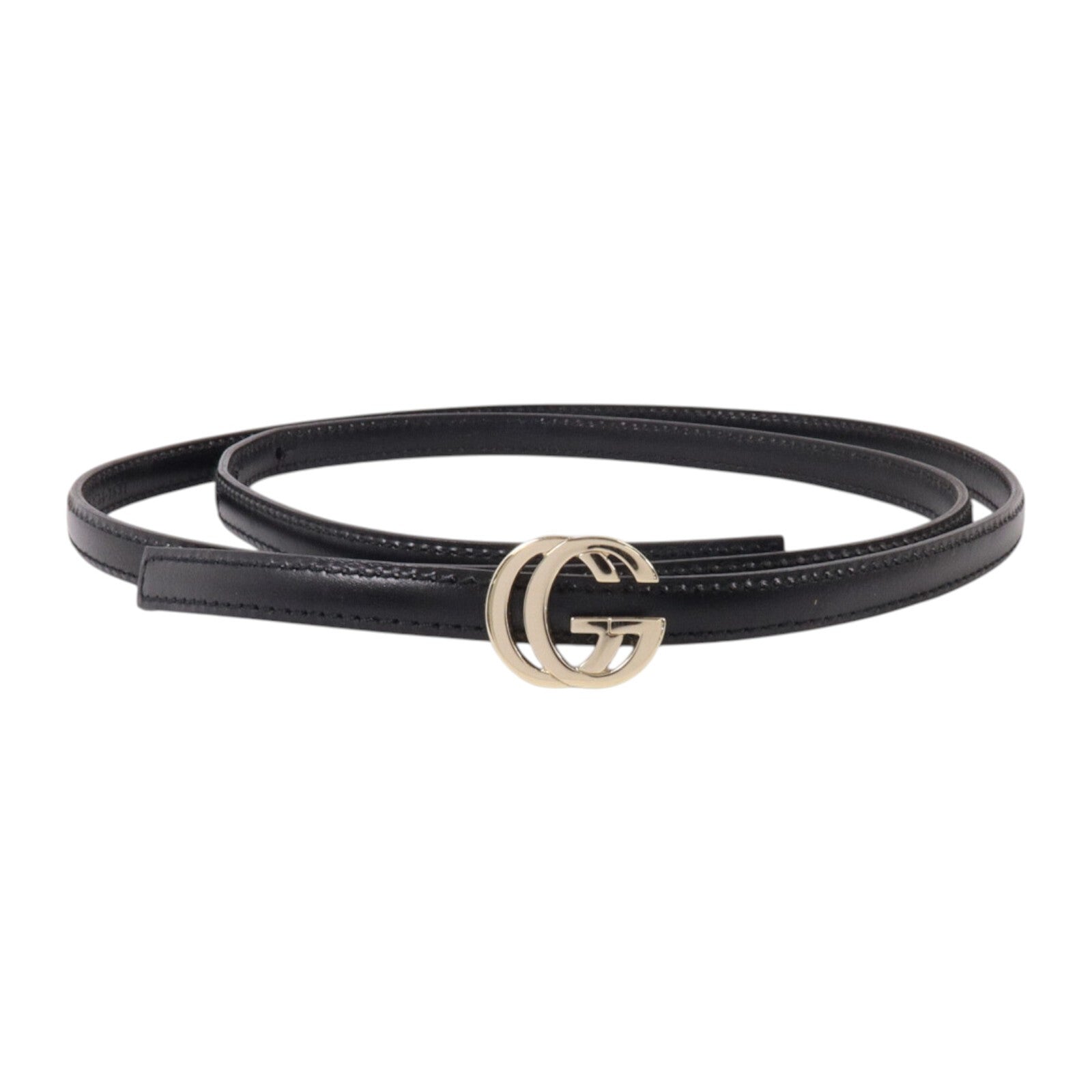 GUCCI 牛皮皮革GG Marmont Thin Belt 85cm金扣皮帶