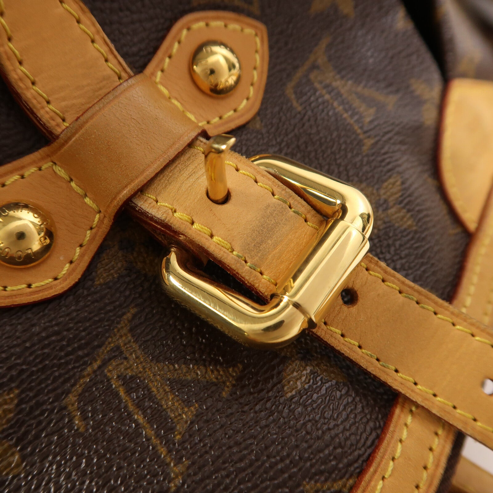 LOUIS VUITTON 【激減優惠】Monogram Palermo GM金扣手挽肩背兩用袋棕色