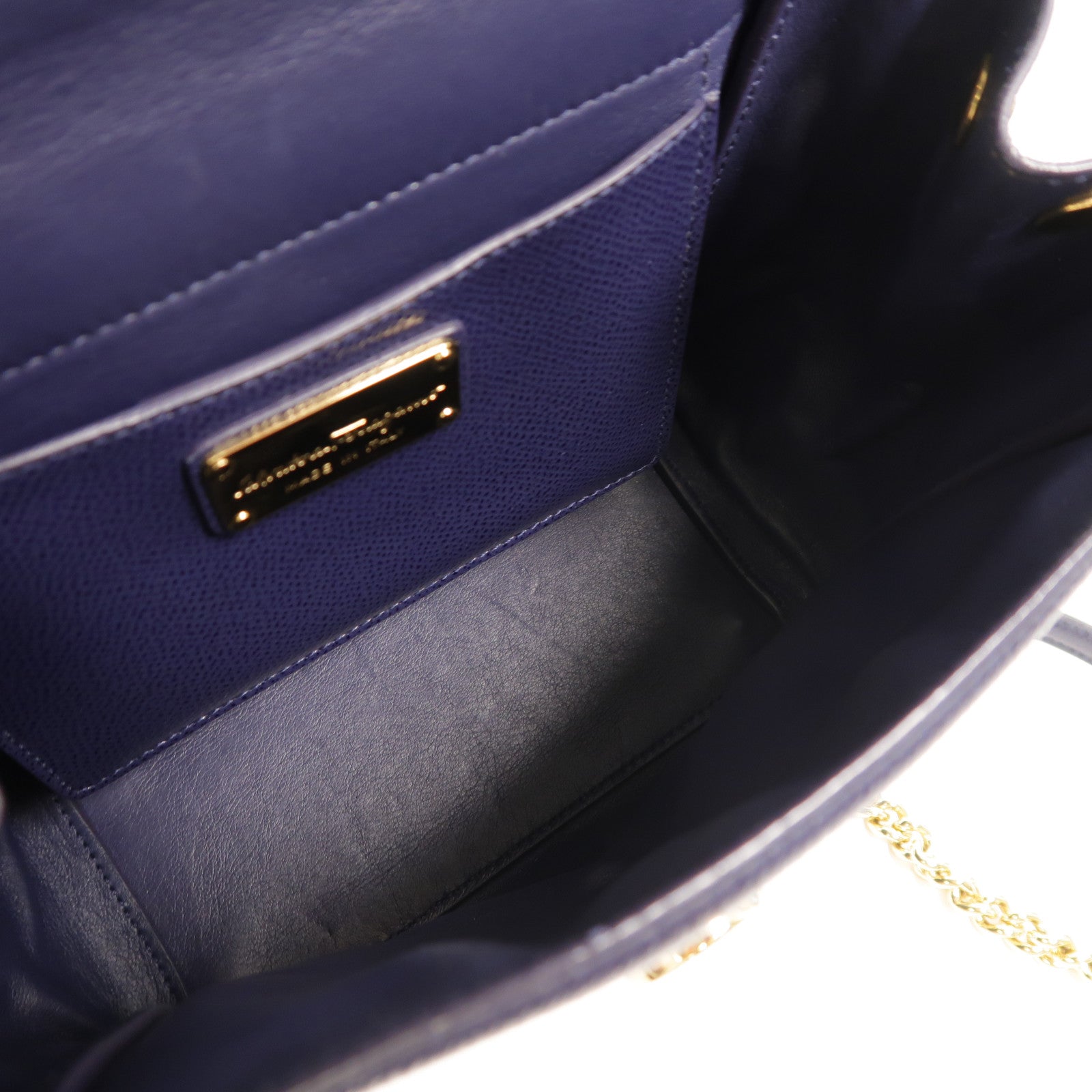Salvatore Ferragamo 牛皮皮革2 Way Shoulder鏈帶手挽肩背兩用袋