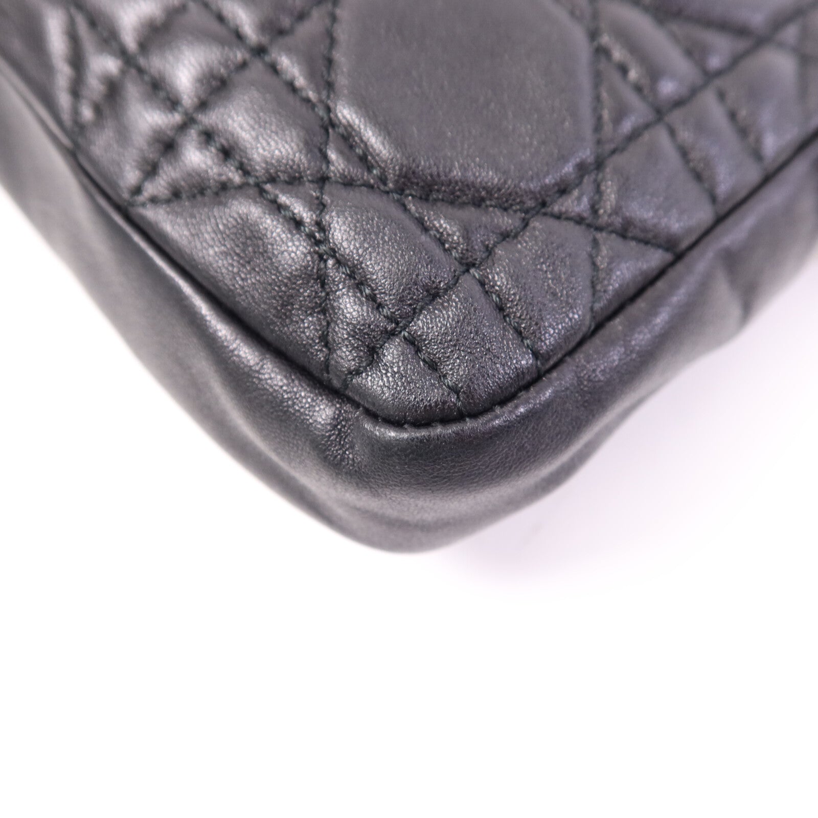 Dior 羊皮皮革Shoulder Bag銀扣鏈帶肩背袋