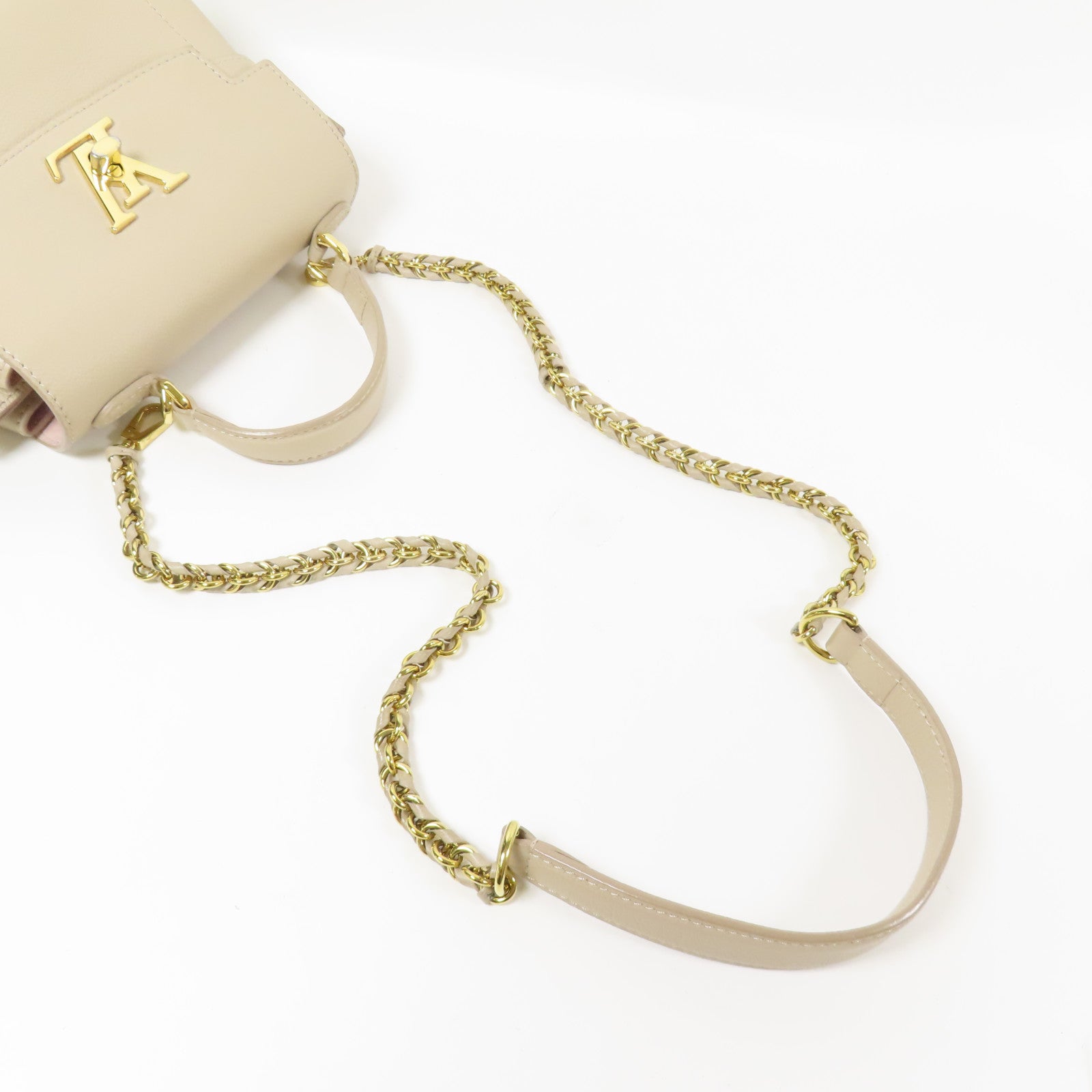 LOUIS VUITTON 牛皮皮革Lockme Ever Mini金扣手挽肩背兩用袋