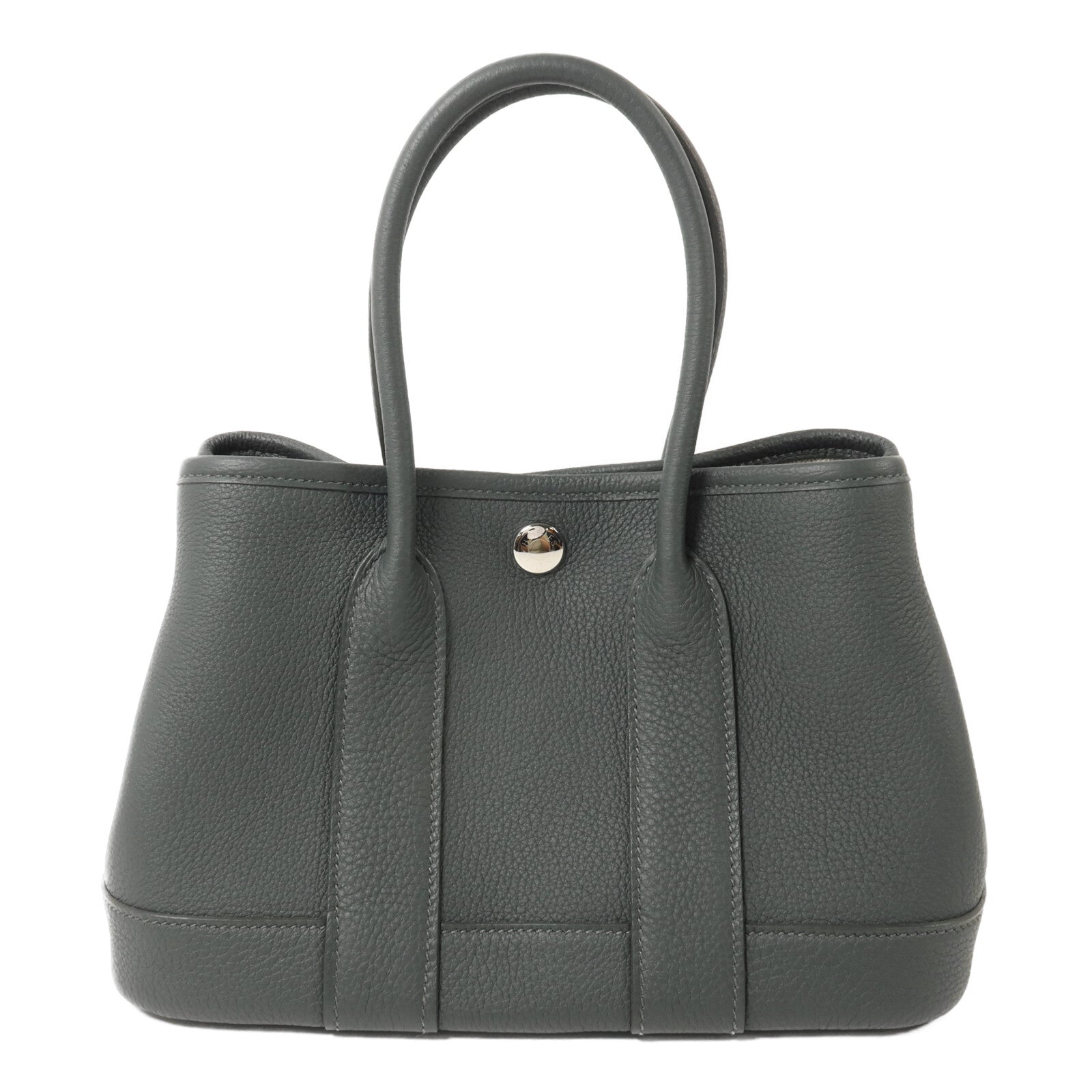 HERMES Negonda皮革Mini Garden Party手挽袋Vert Mangrove