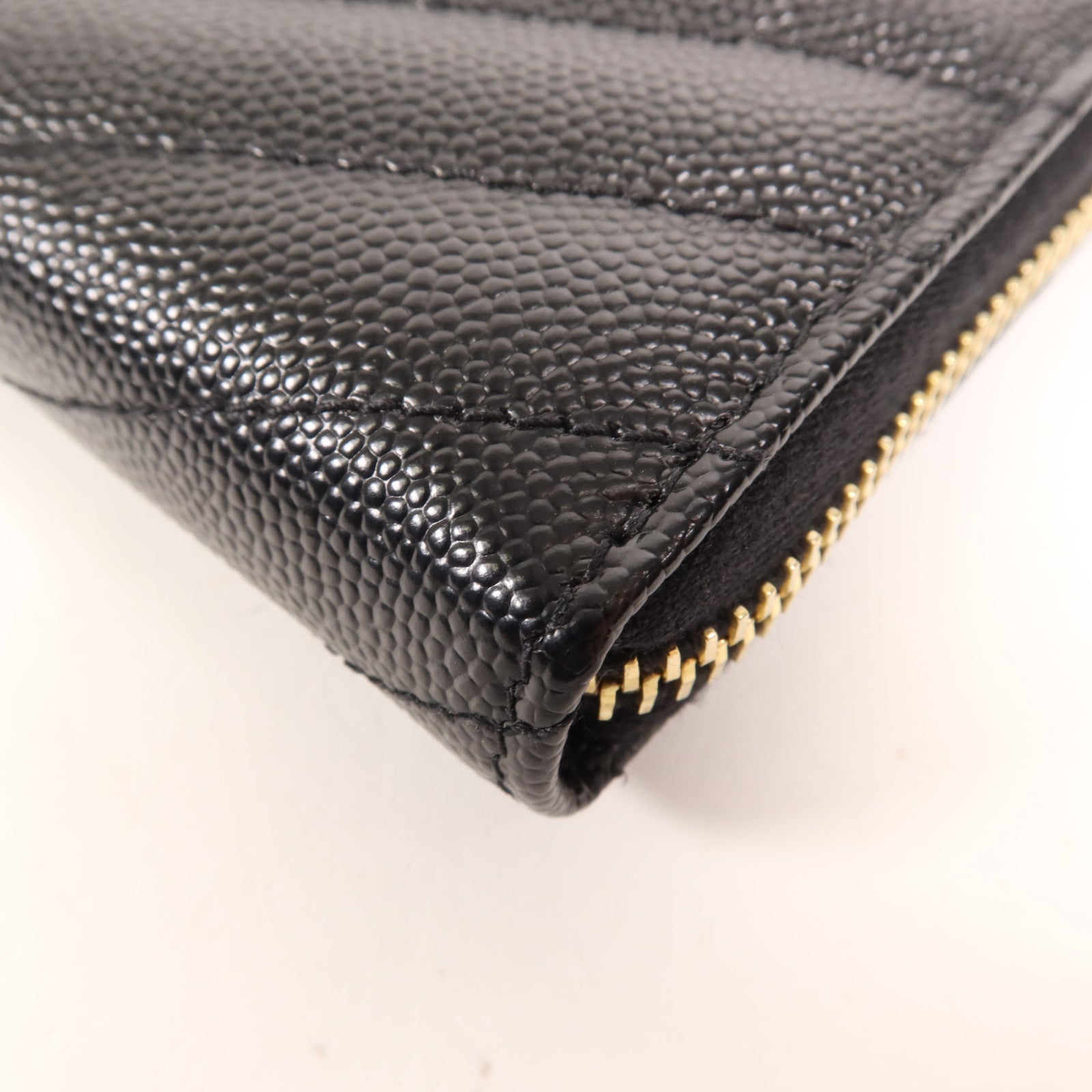 SAINT LAURENT 牛皮皮革Long Wallet金扣長錢包