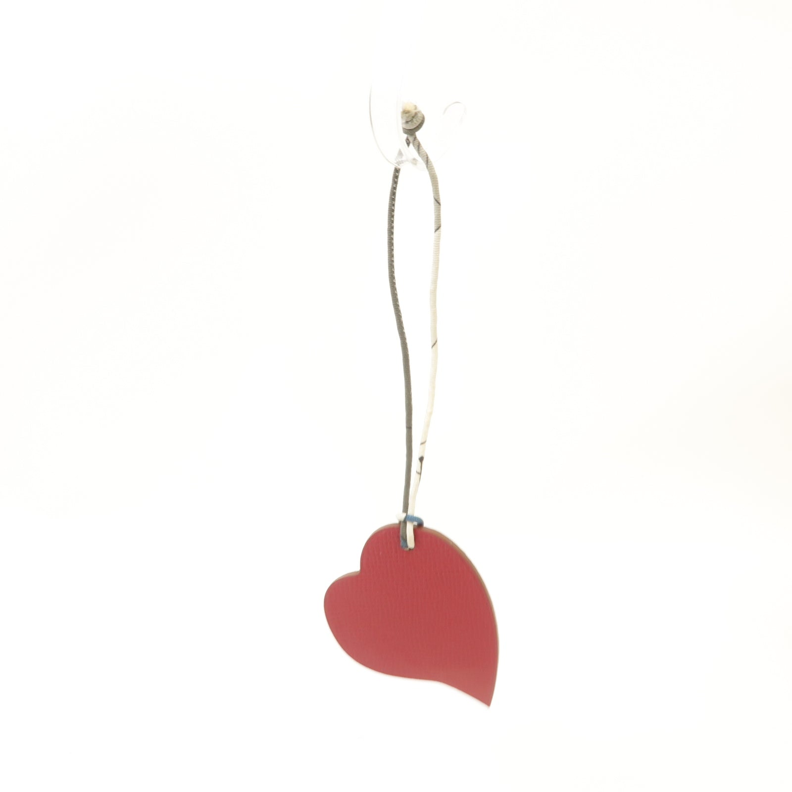 HERMES Epsom皮革Petit H Heart Charm掛飾Rouge Grenat石榴紅色/Olive橄欖綠色