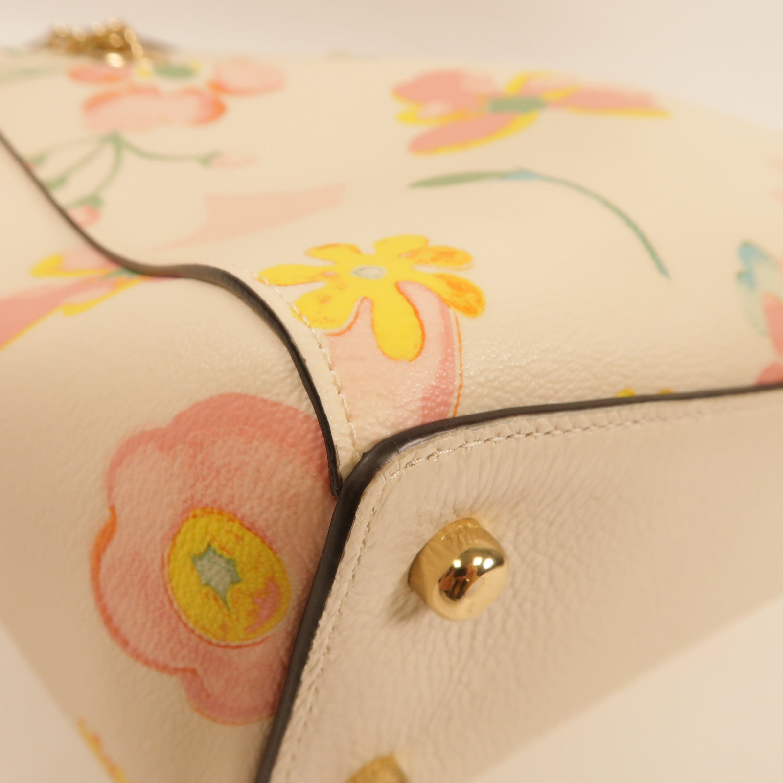 COACH 塗層帆布Cammie Chain Tote金扣肩背袋