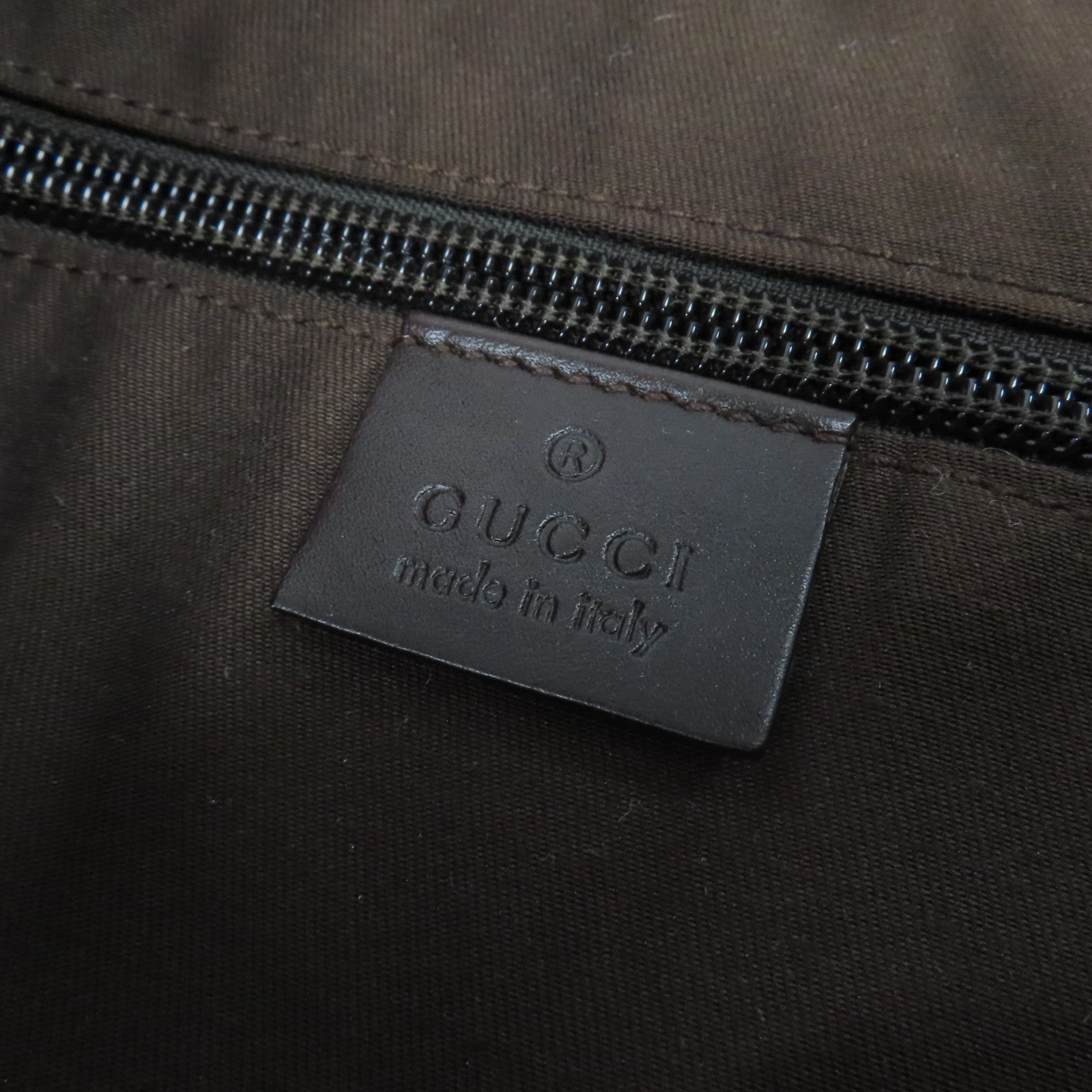 GUCCI 帆布Shoulder Bag銀扣肩背袋啡色