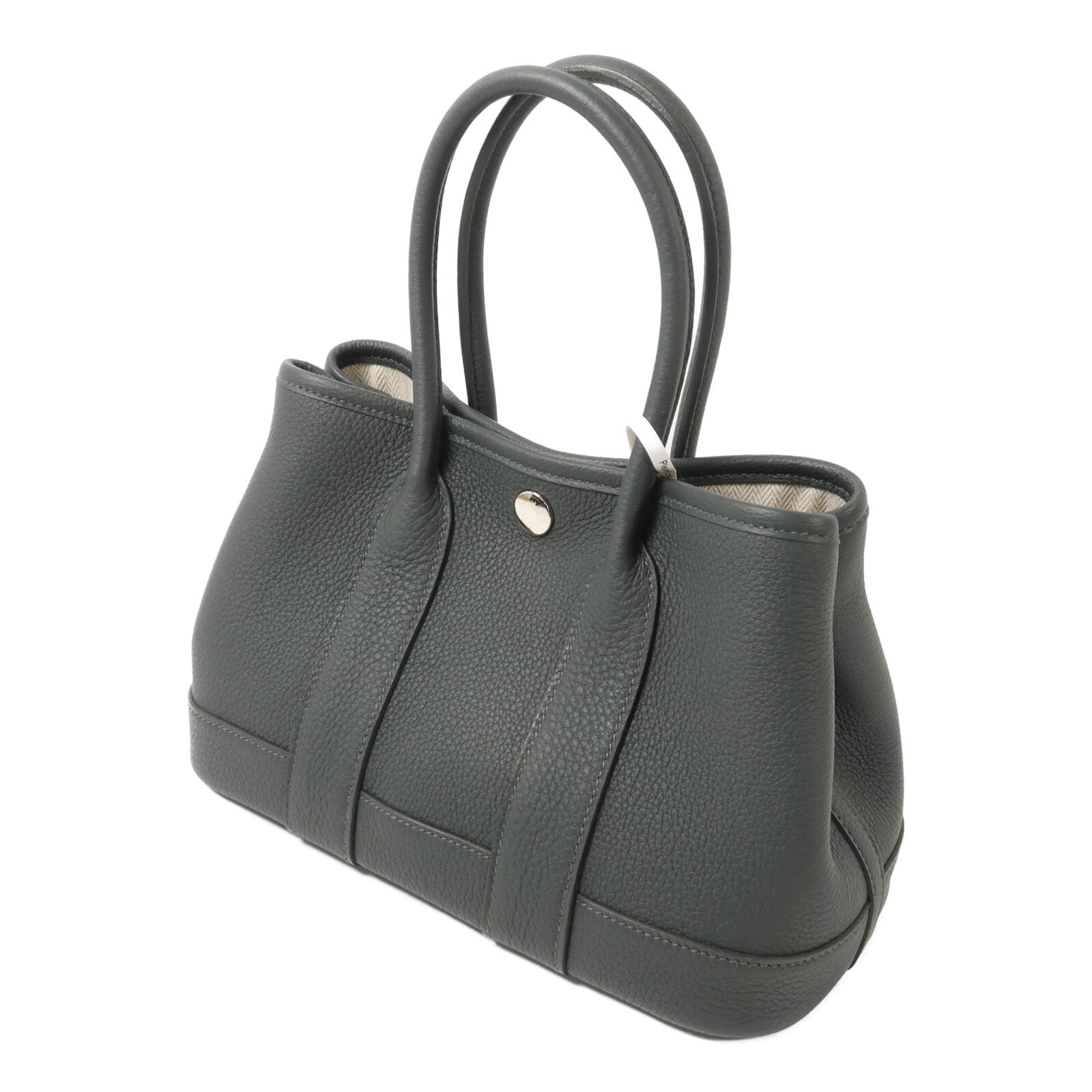 HERMES Negonda皮革Mini Garden Party手挽袋Vert Mangrove