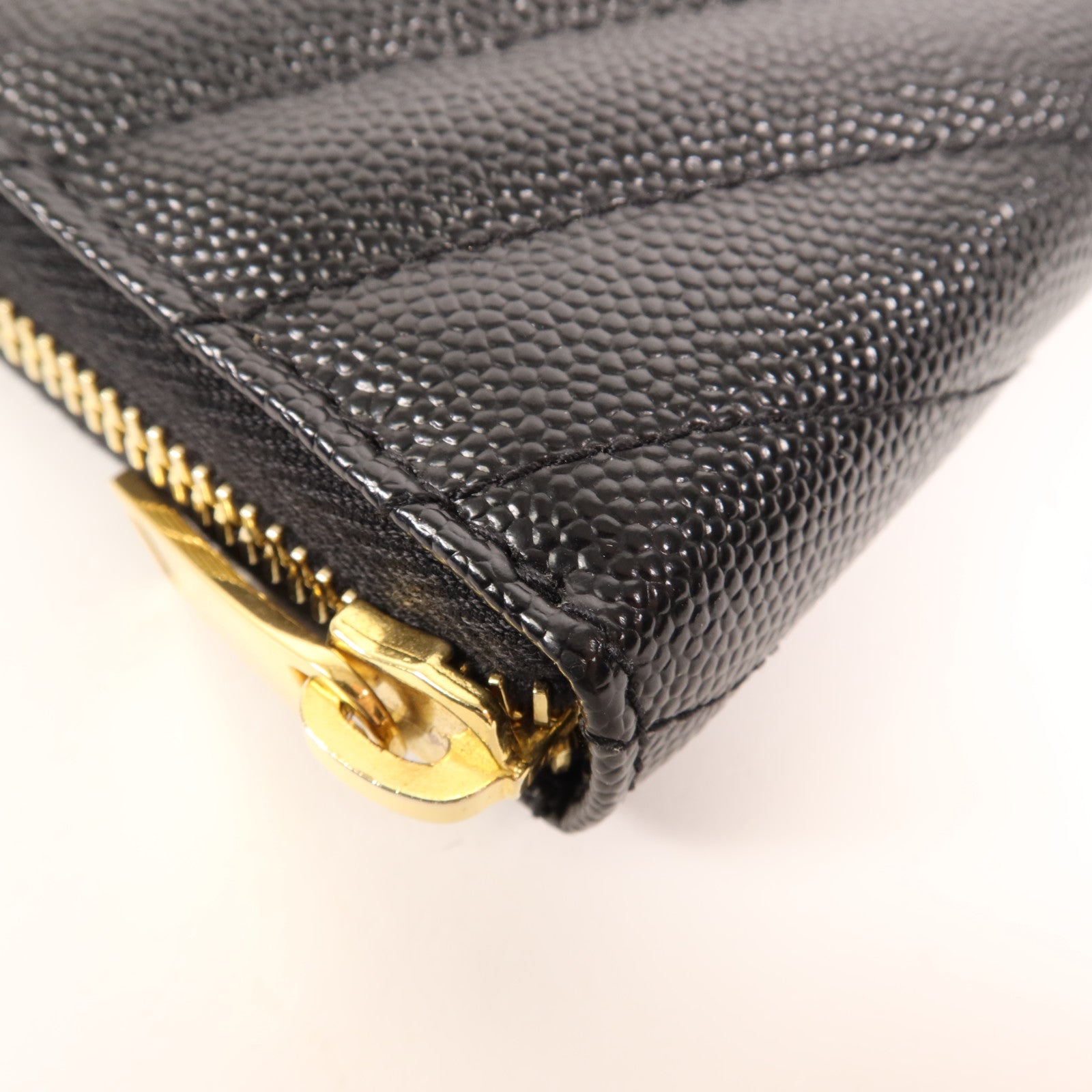 SAINT LAURENT 牛皮皮革Long Wallet金扣長錢包