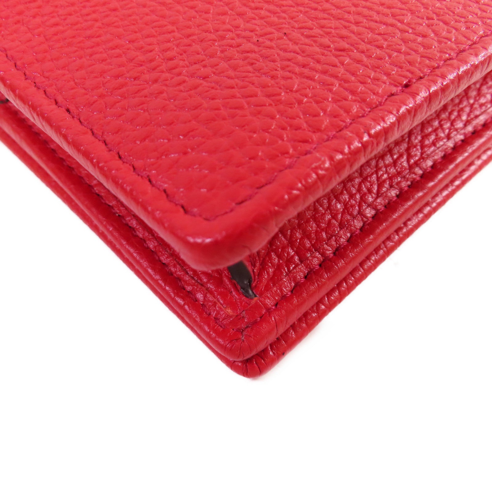 GUCCI 牛皮皮革Soho Chain Wallet金扣鏈帶肩背袋紅色