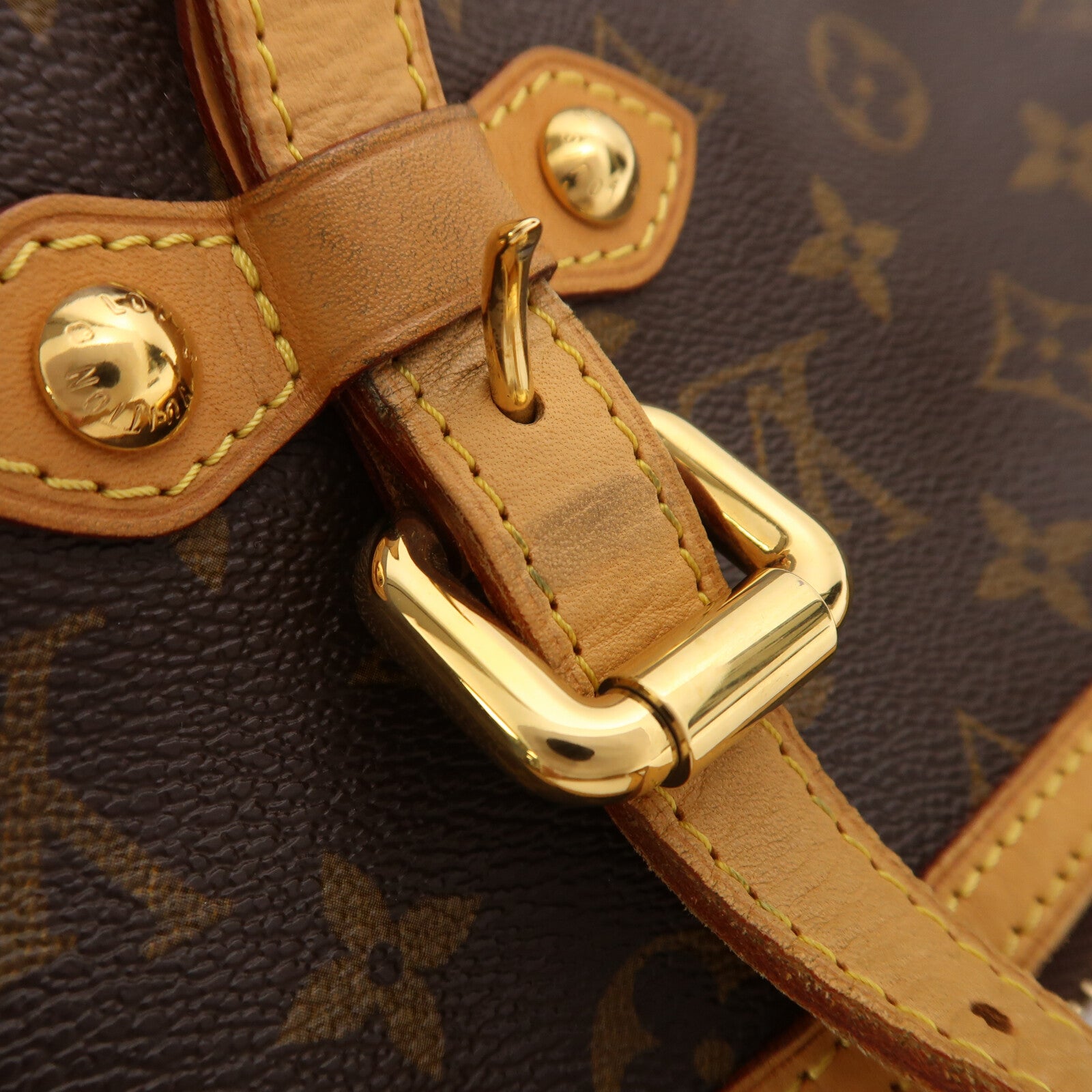 LOUIS VUITTON 【激減優惠】Monogram Palermo GM金扣手挽肩背兩用袋棕色