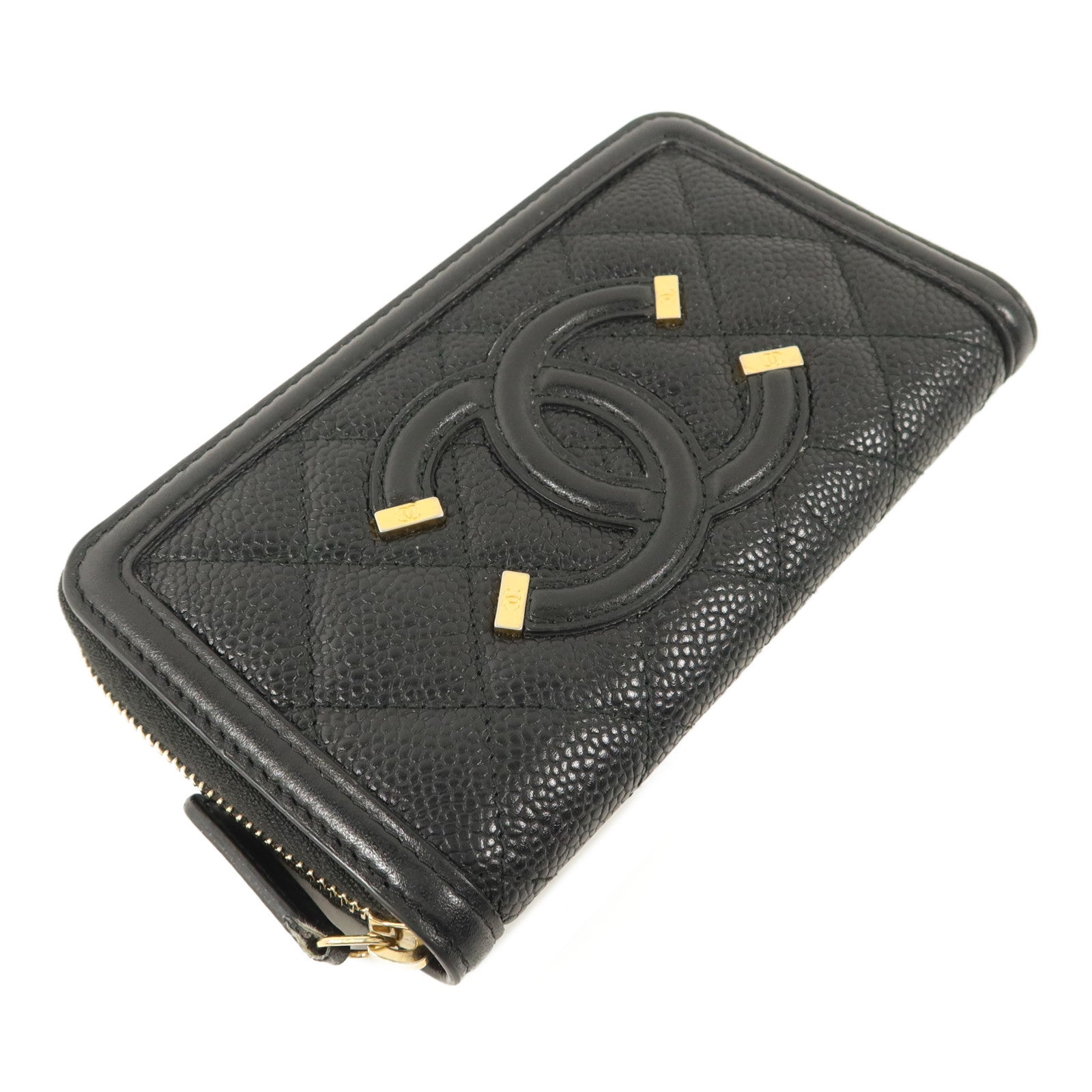 CHANEL 牛皮皮革Medium Zipped Wallet錢包