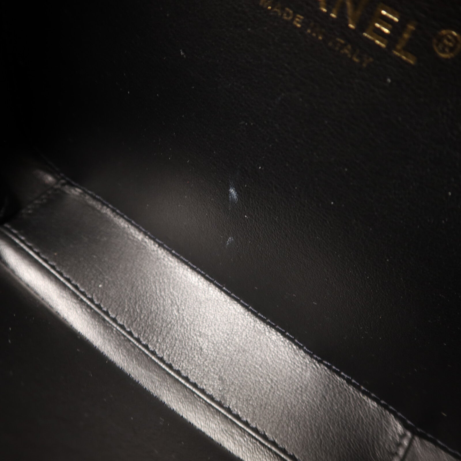 CHANEL 牛皮皮革Vanity Case Small金扣鏈帶手挽肩背兩用袋
