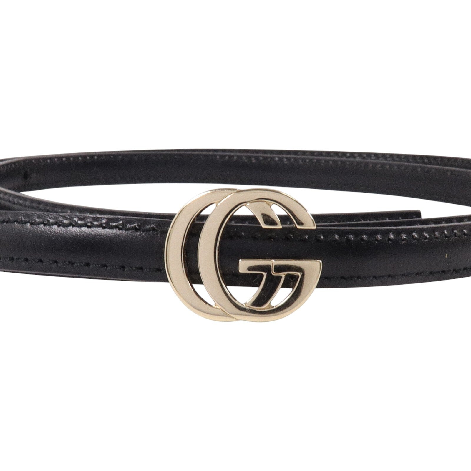 GUCCI 牛皮皮革GG Marmont Thin Belt 85cm金扣皮帶