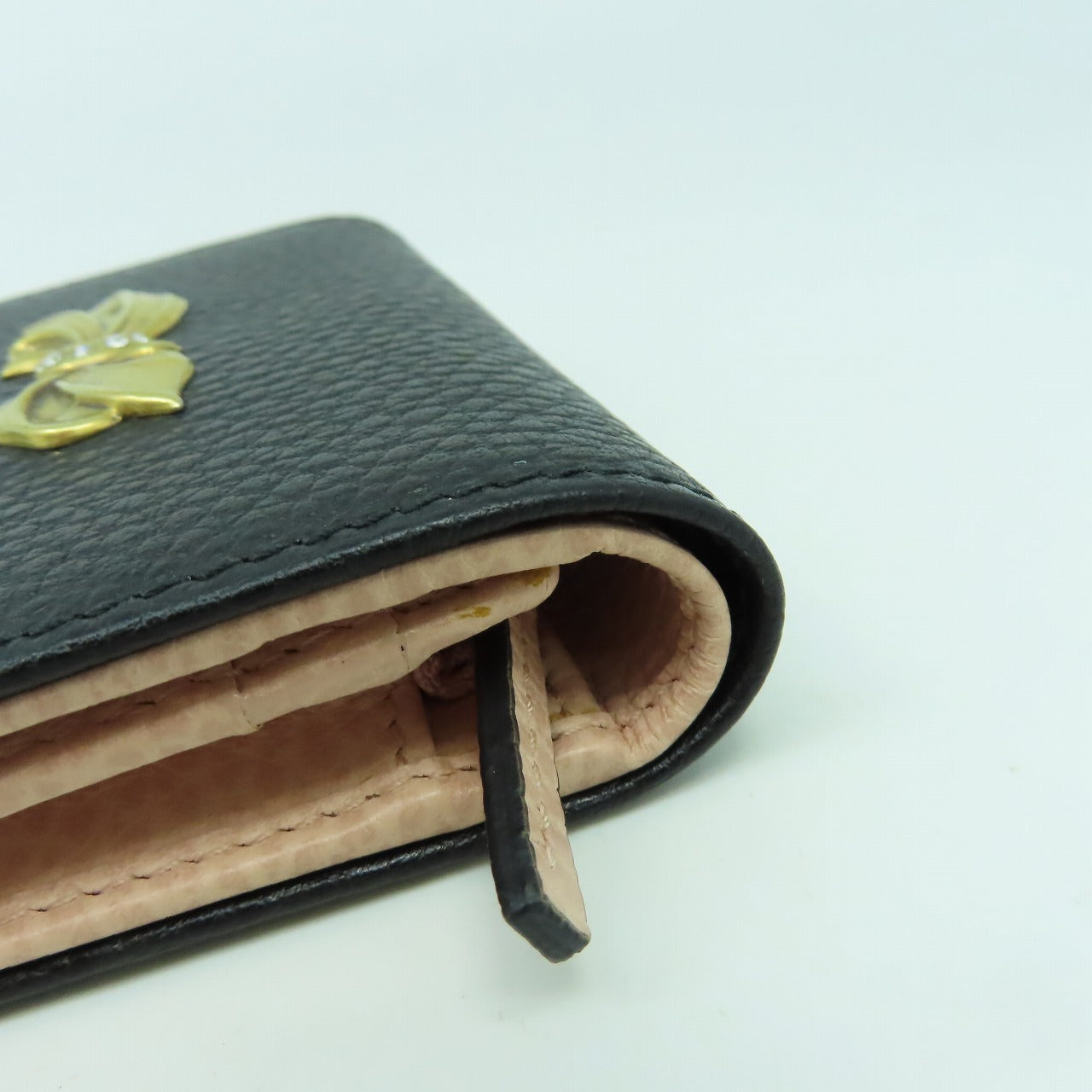 GUCCI 牛皮皮革Wallet金扣錢包黑色