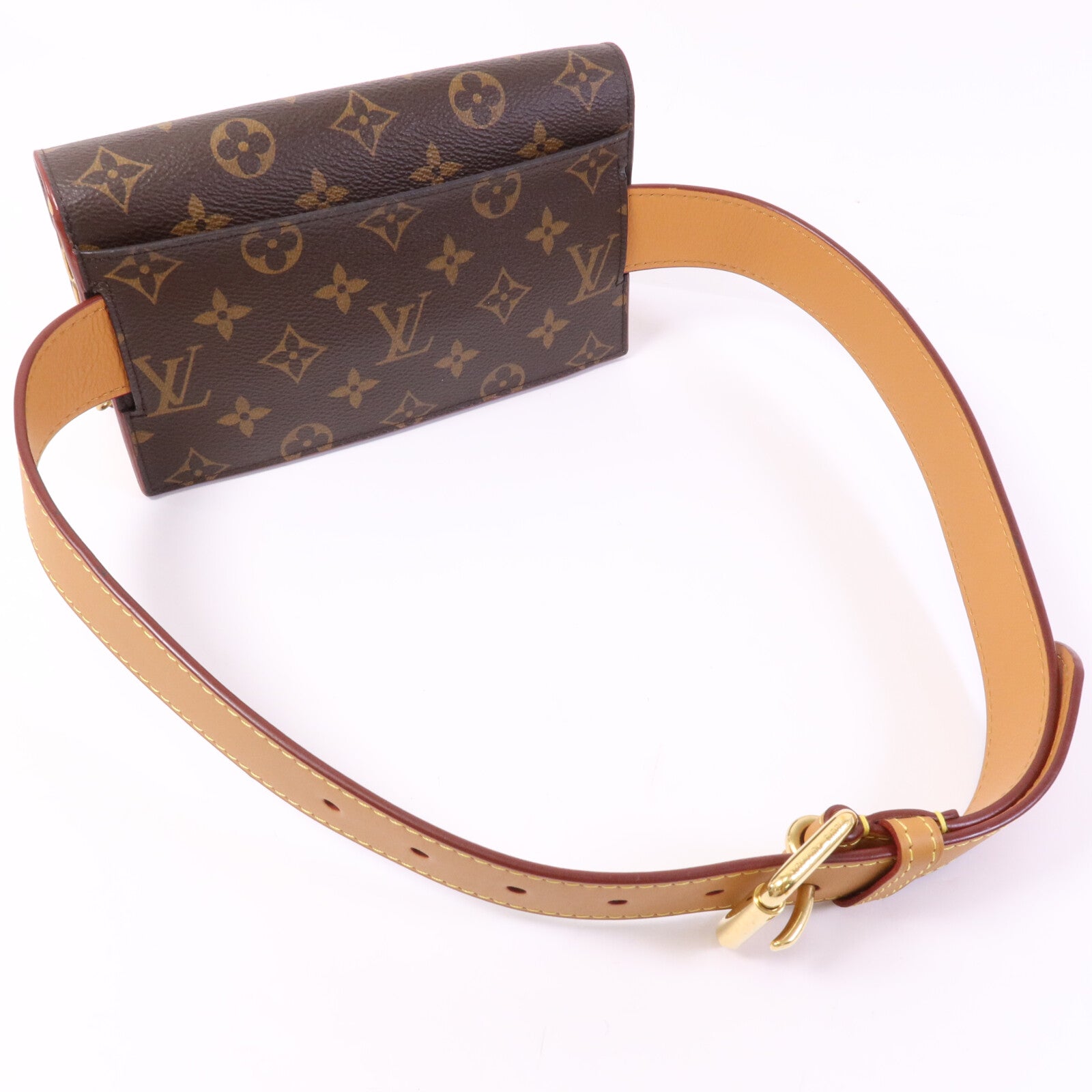 LOUIS VUITTON MonogramS Lock Belt Pouch PM金扣腰包