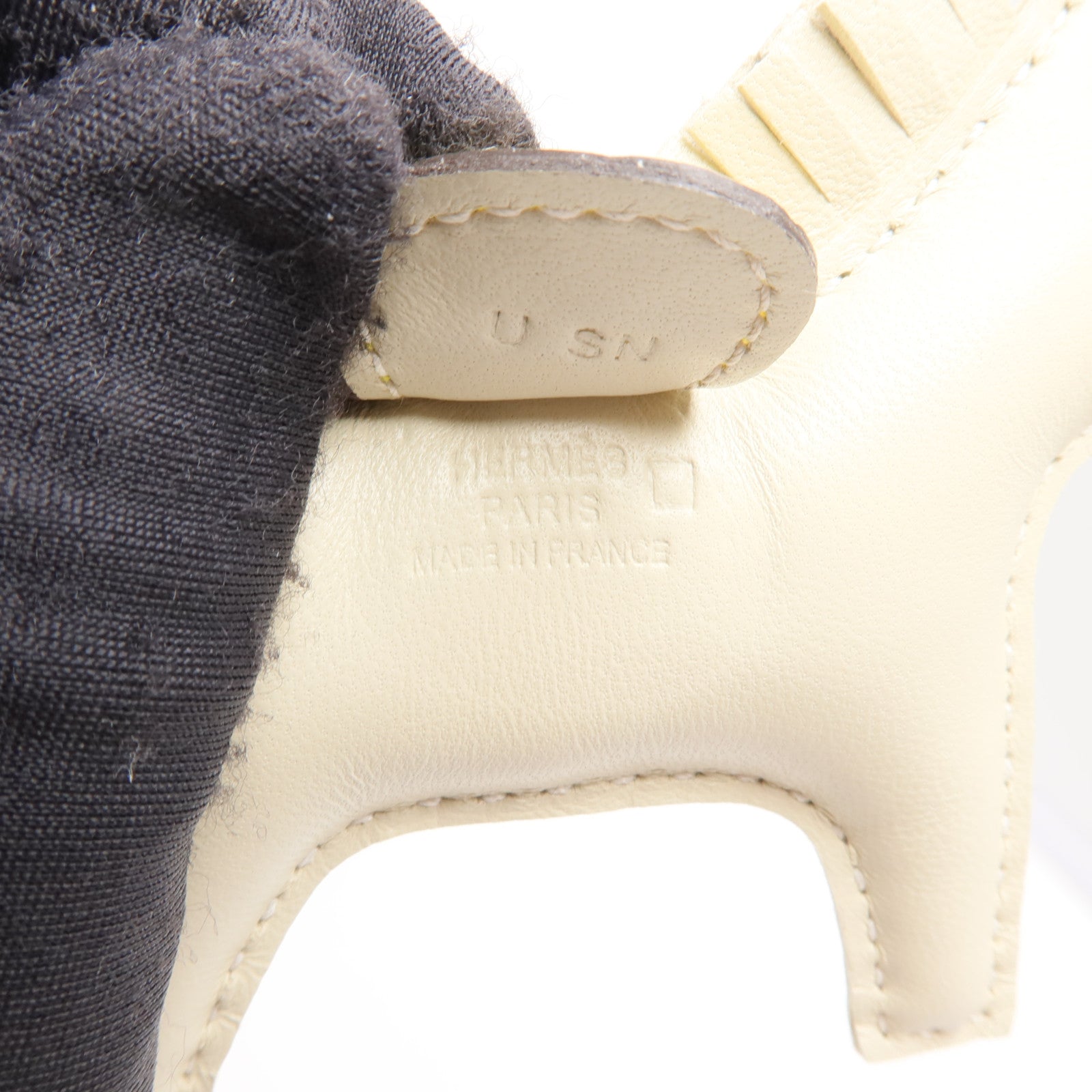 HERMES Milo/Aligator革Rodeo PM掛飾Craie/Lime