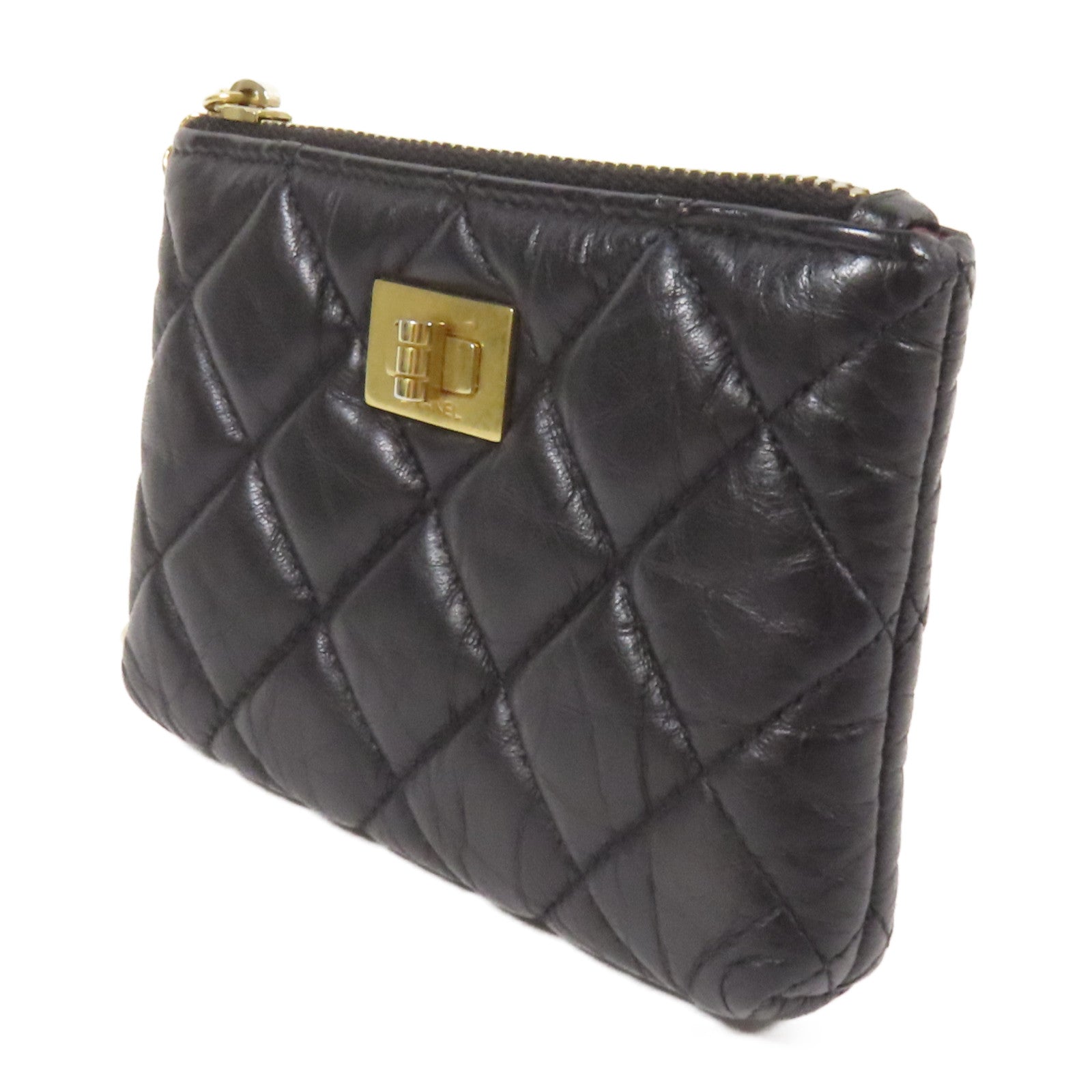 CHANEL 牛皮皮革2.55 Coin Case金扣零錢包