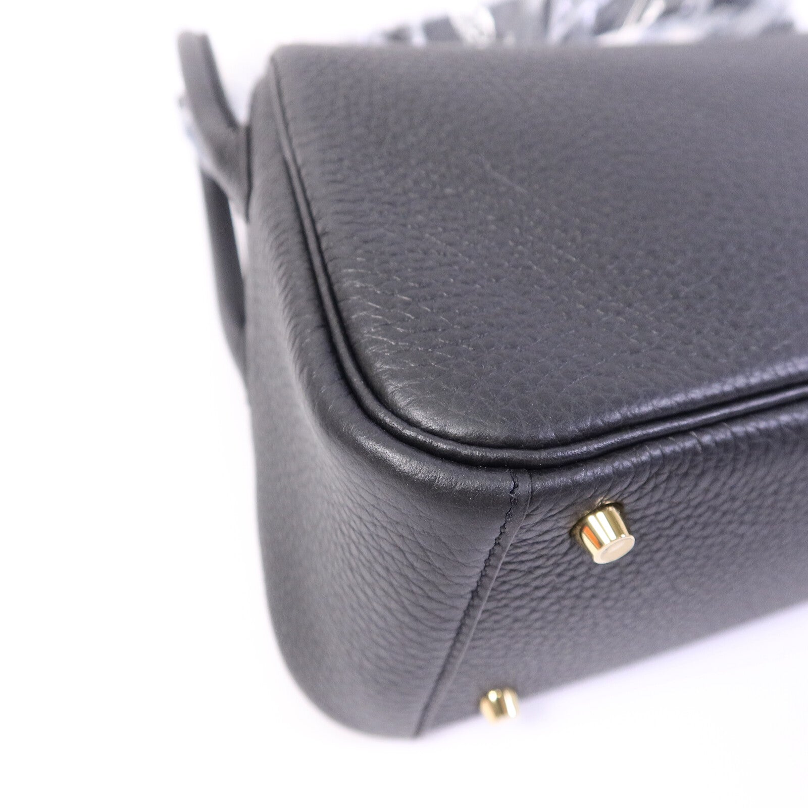 HERMES Clemence皮革Mini LindyII肩背袋