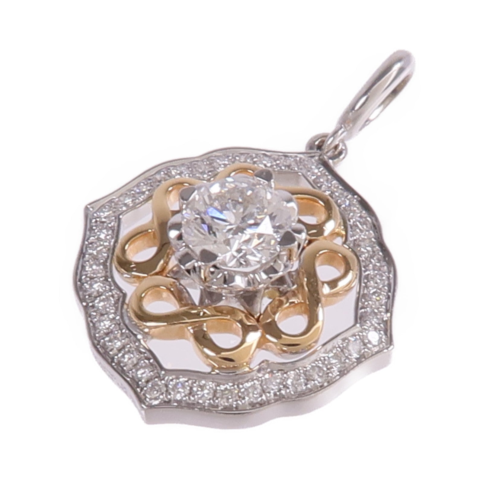 JEWELRY 【激減優惠】18K黃金/白金Diamond Pendant Top鑽石吊墜