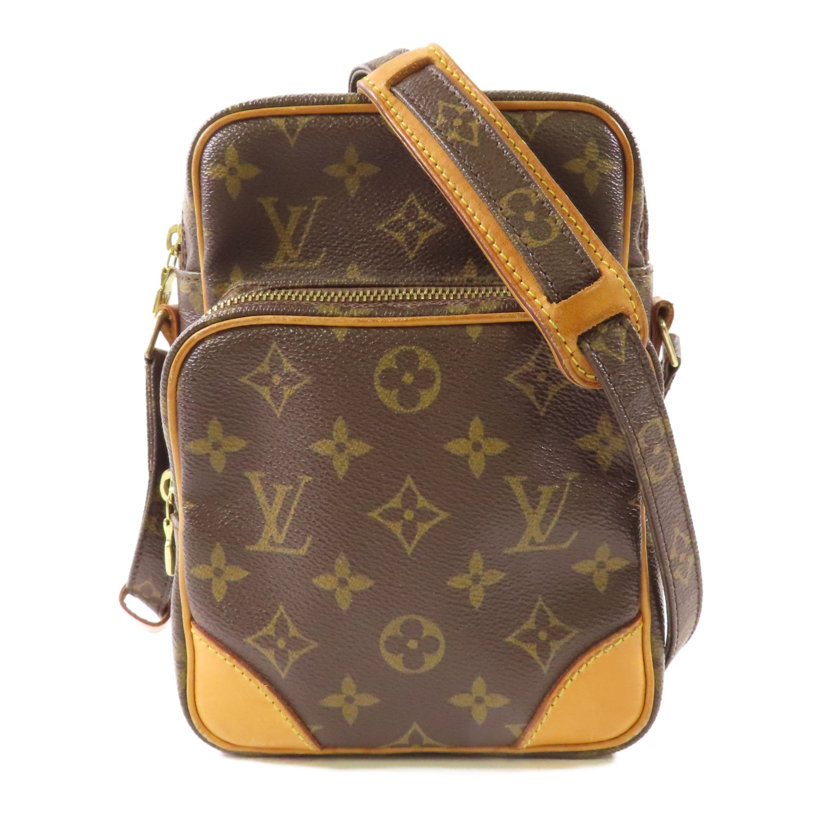 LOUIS VUITTON Monogram Amazon金扣肩背袋棕色
