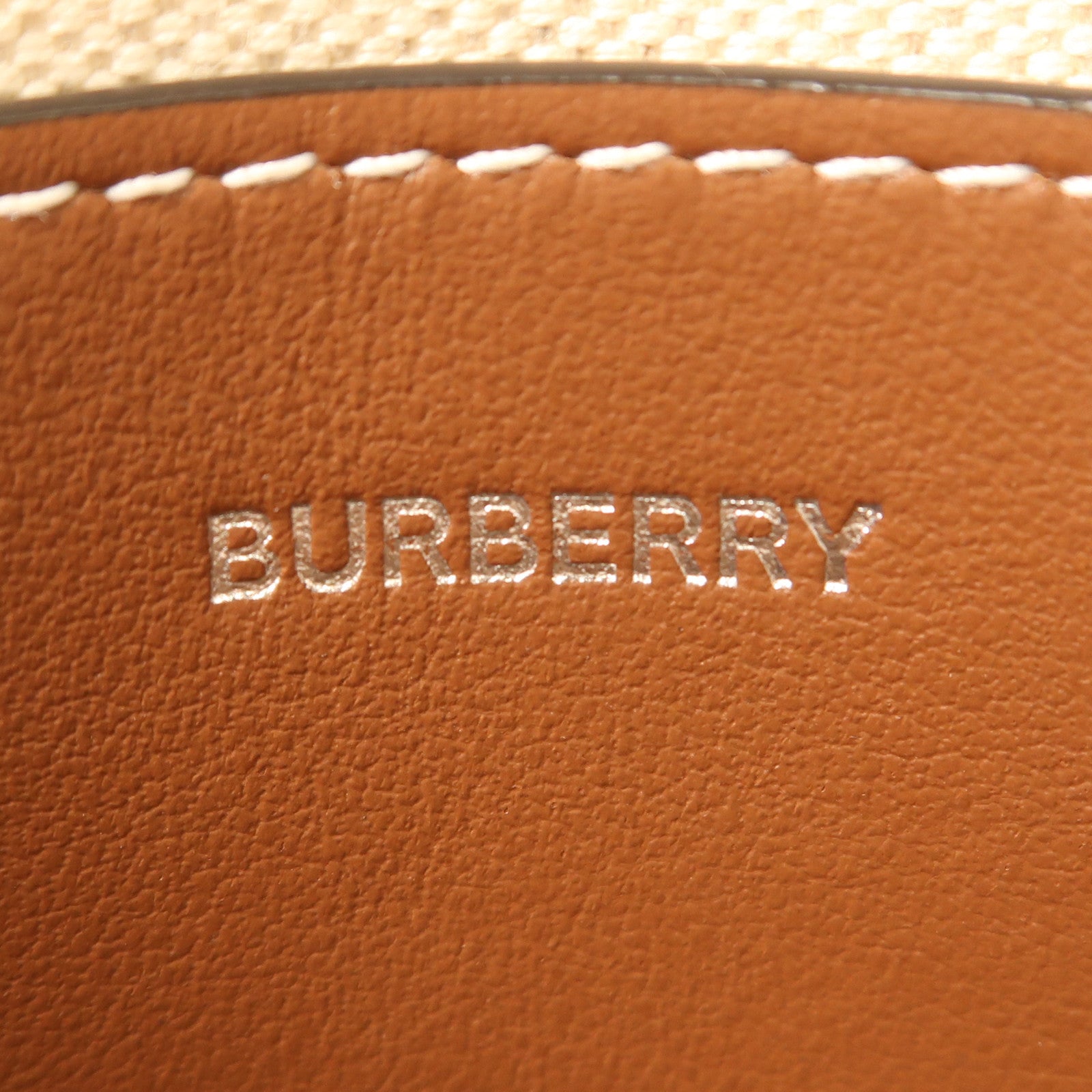 BURBERRY 帆布Shoulder Bag銀扣肩背袋