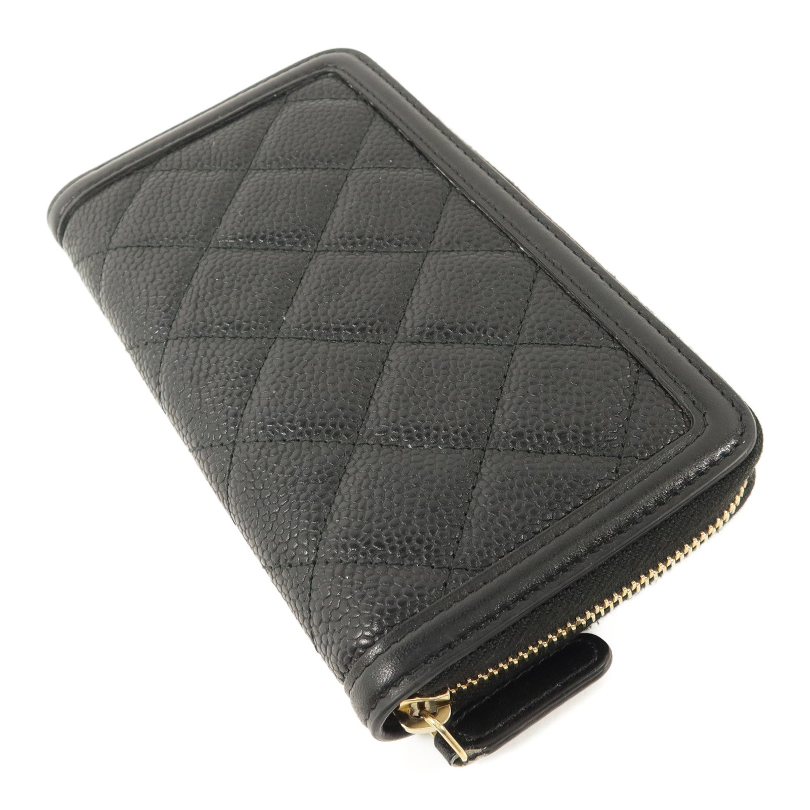 CHANEL 牛皮皮革Medium Zipped Wallet錢包