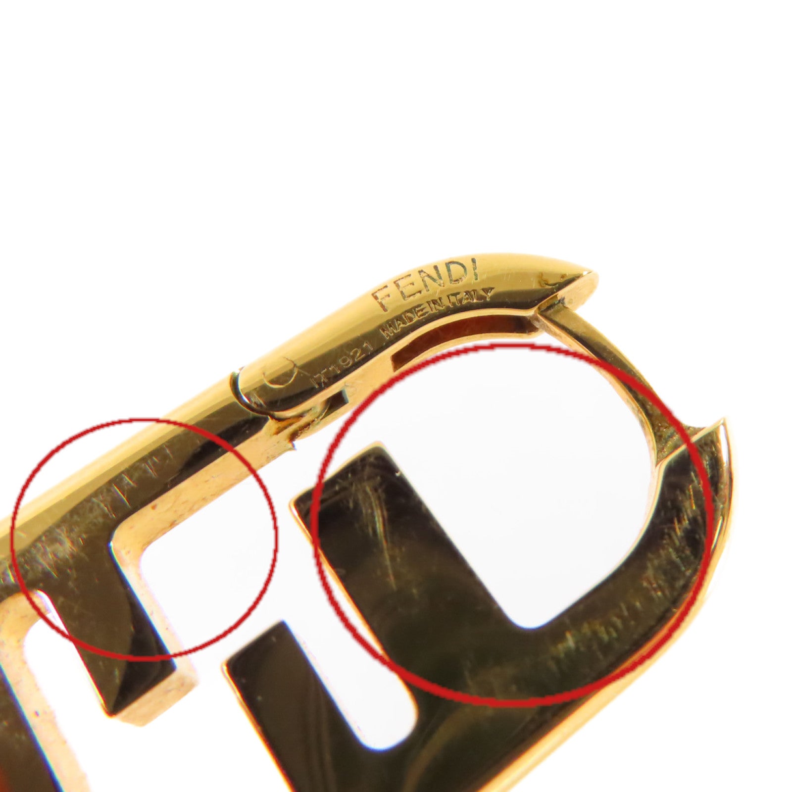 FENDI 金屬Small O'Lock Earrings金扣耳環