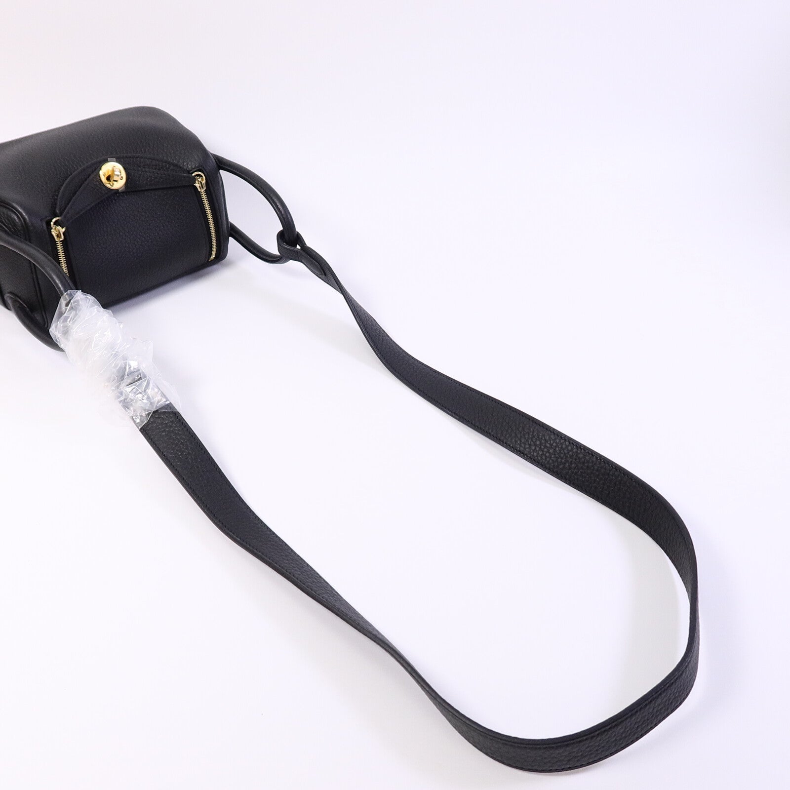 HERMES Clemence皮革Mini LindyII肩背袋