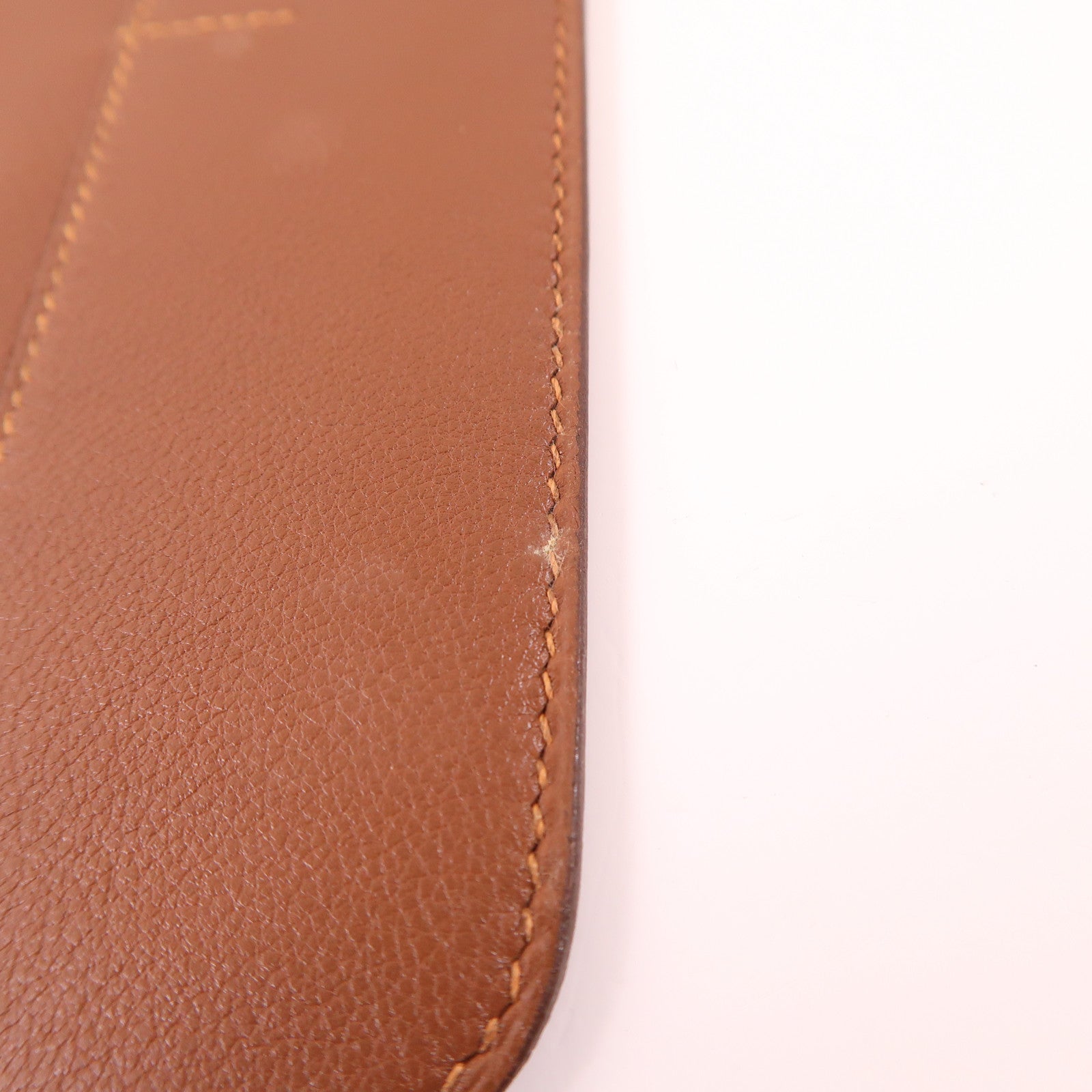 HERMES Swift皮革Dogon GM銀扣長錢包Gold