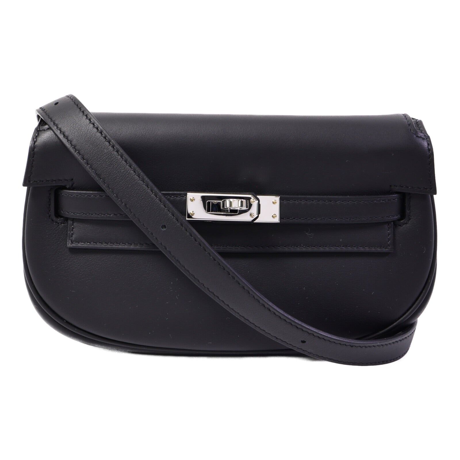 HERMES Swift皮革Kelly Moove肩背袋Noir