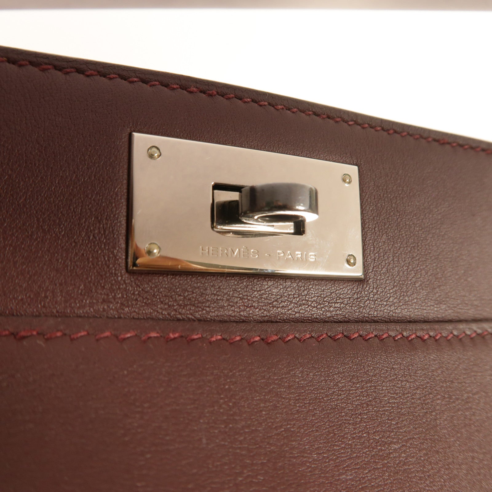 HERMES Swift皮革Tool Box 20手挽肩背兩用袋Prune