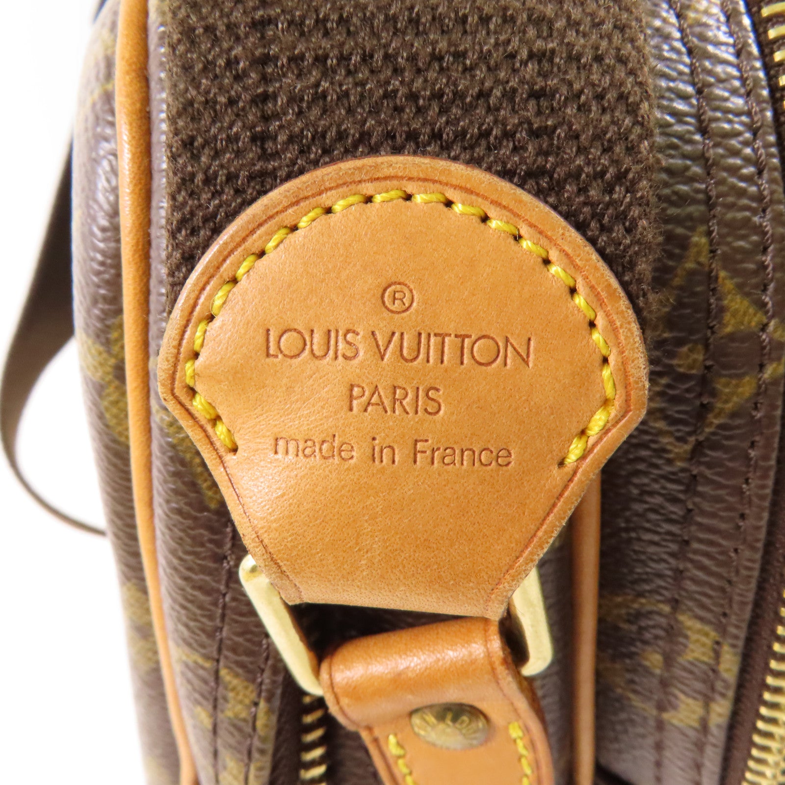 LOUIS VUITTON Monogram Reporter PM金扣肩背袋棕色