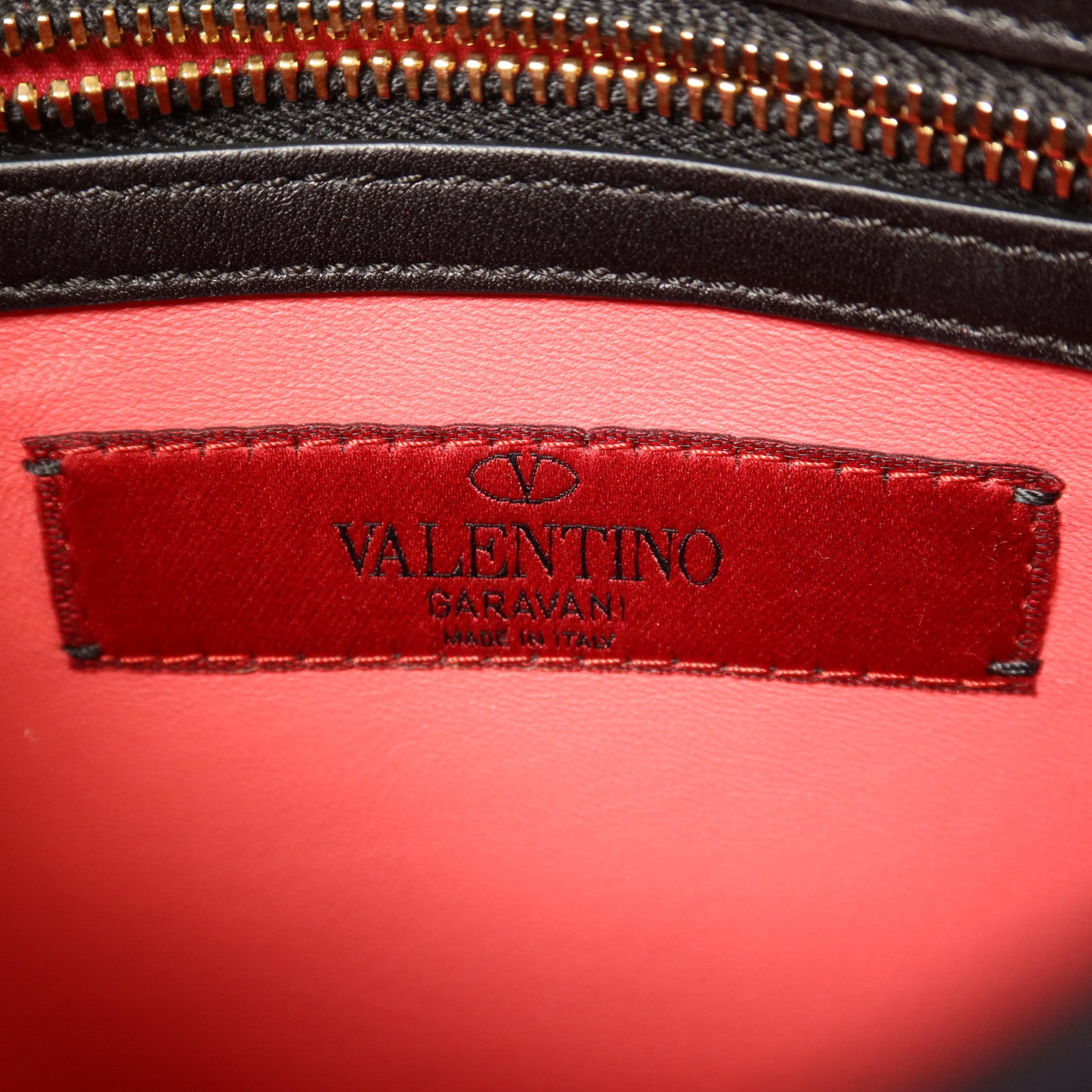 Valentino 牛皮皮革Chain Shoulder金扣手挽肩背兩用袋