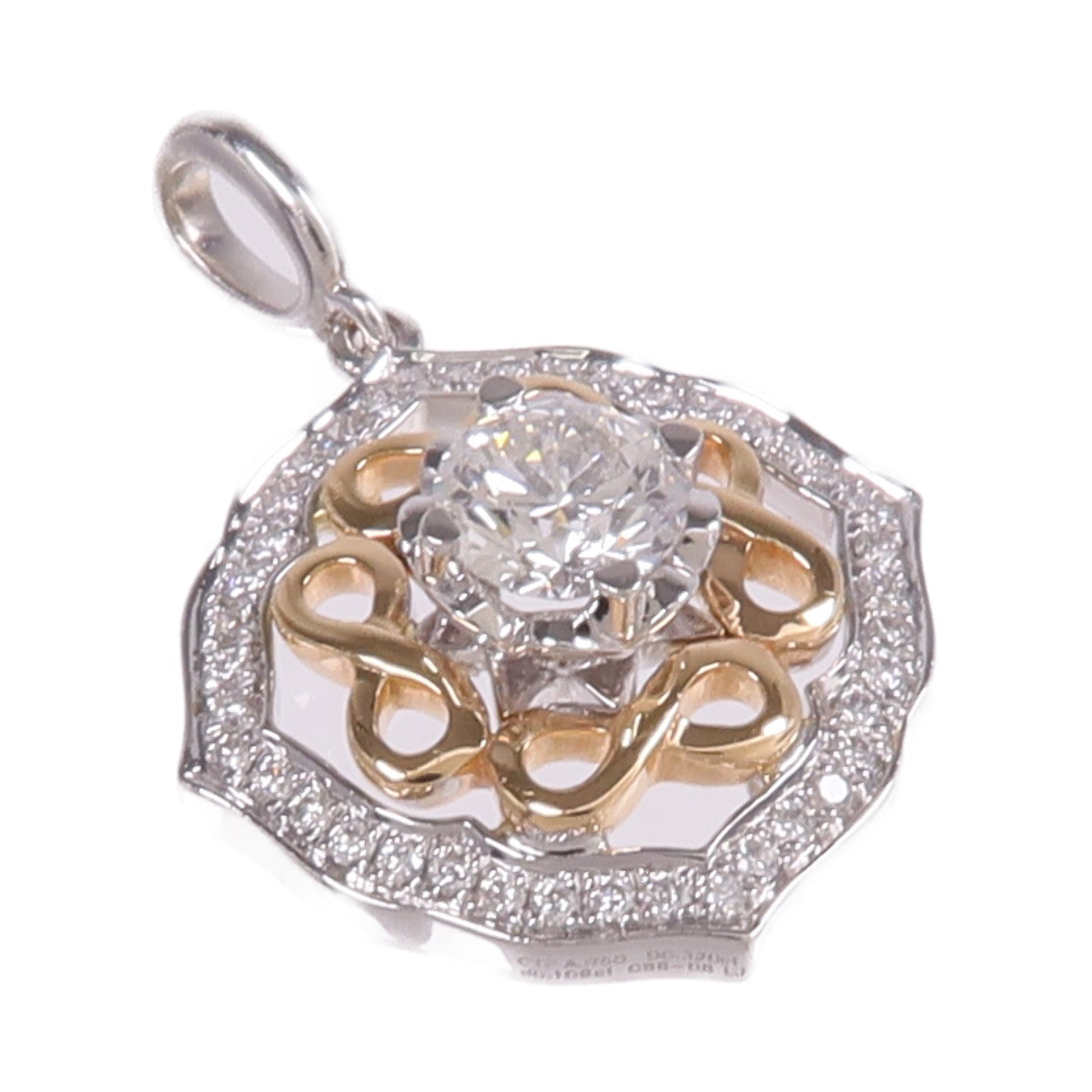 JEWELRY 【激減優惠】18K黃金/白金Diamond Pendant Top鑽石吊墜