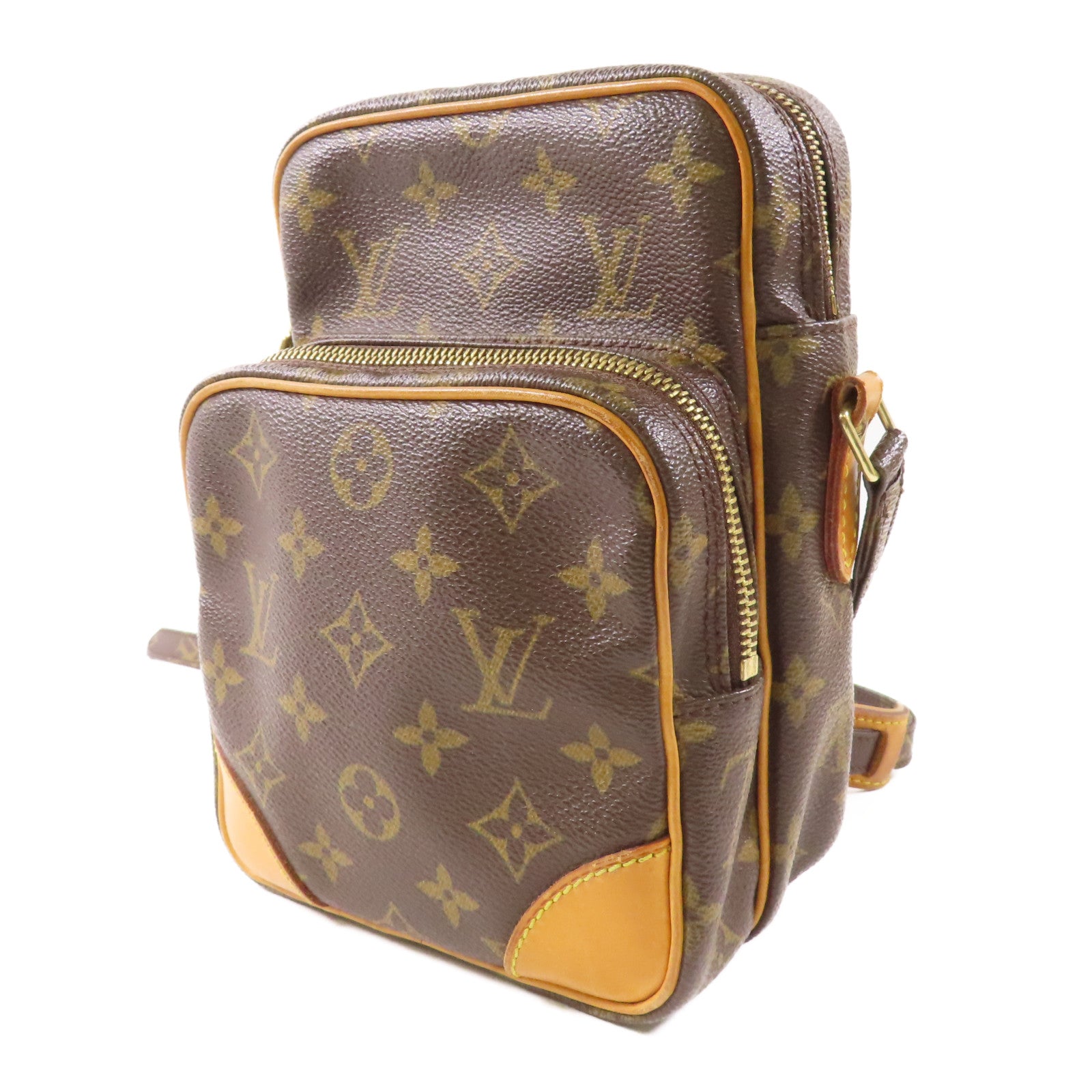 LOUIS VUITTON Monogram Amazon金扣肩背袋棕色