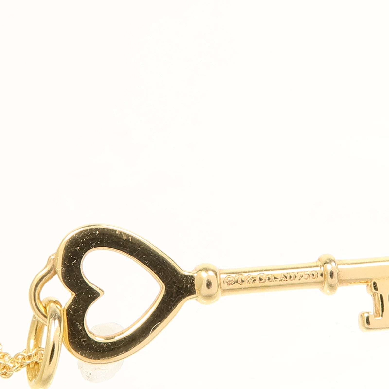 TIFFANY＆CO 18K黃金Gold Heart Key項鍊